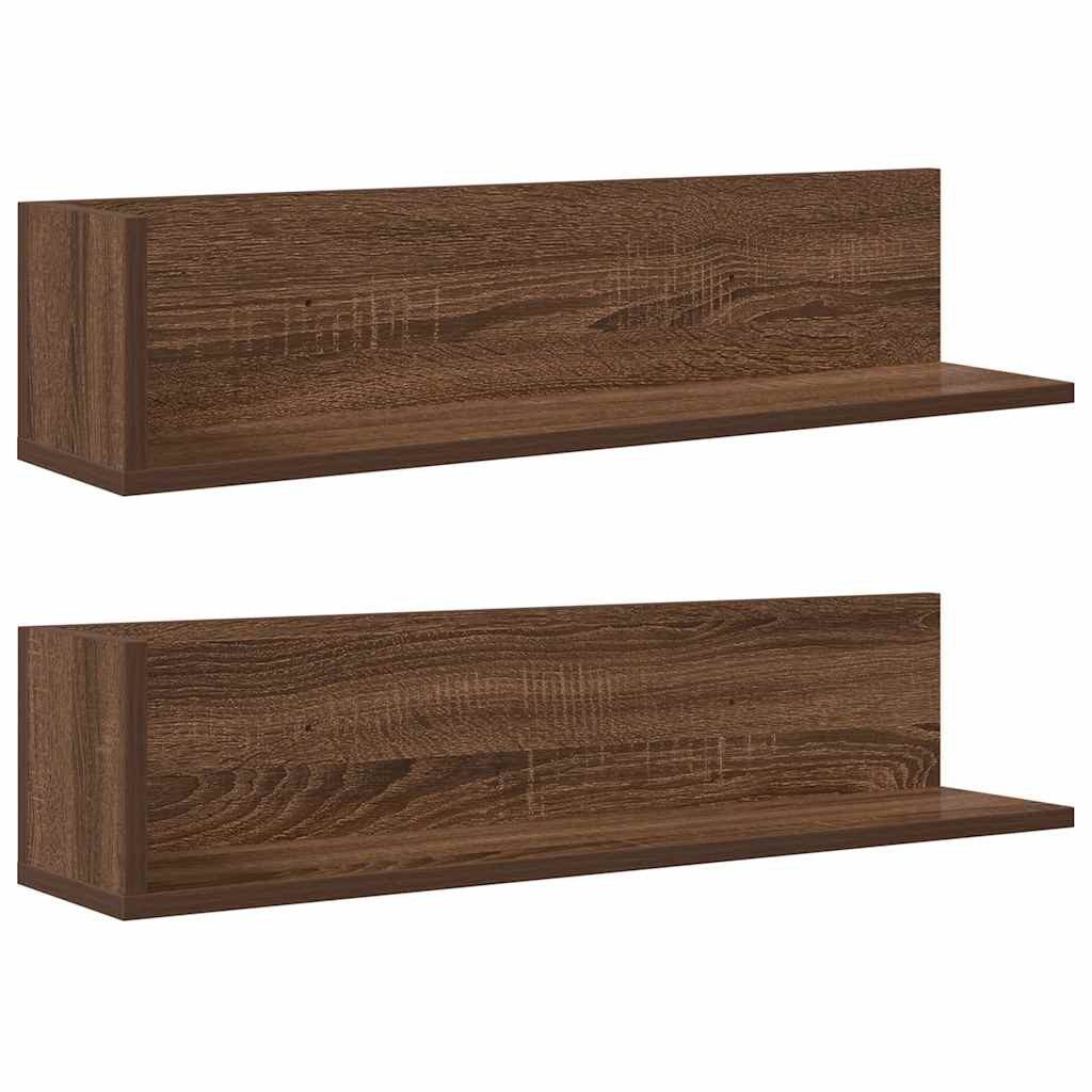 vidaXL Regal Wandregale 2 Stk. Braun günstig online kaufen