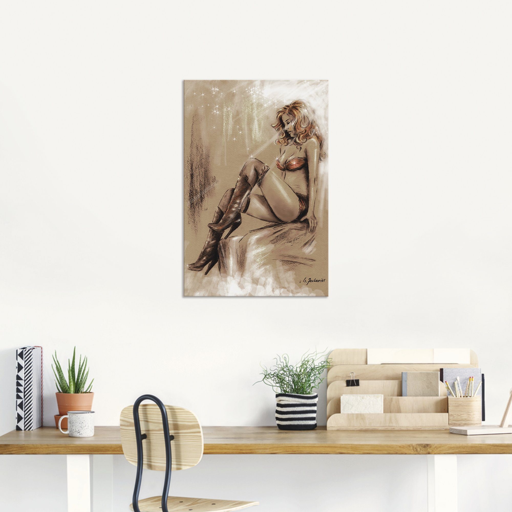 heels Alubild, versch. Frau in oder Poster Leinwandbild, als High im Wandbild St), Wandaufkleber (1 Licht, Artland Größen