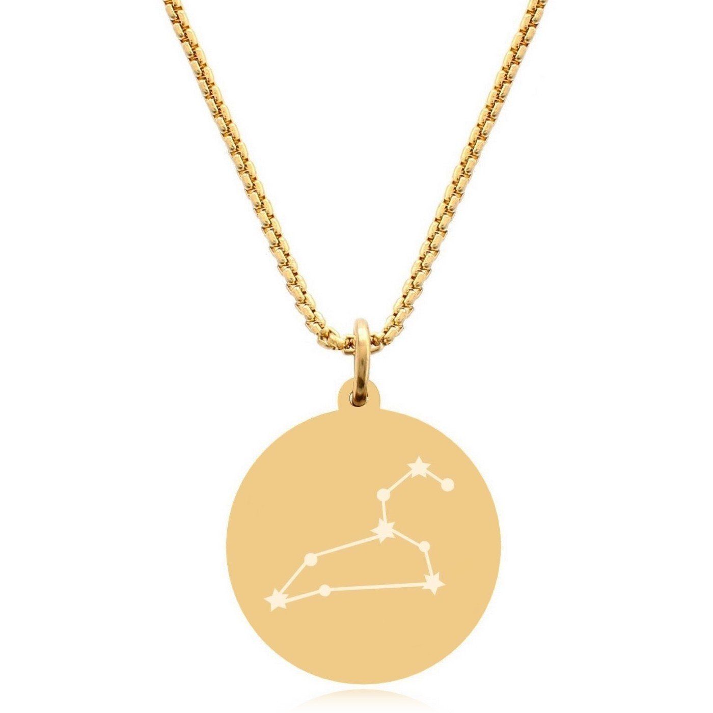 Timando Kette mit Anhänger in Kette Horoskop, mit zum Geburtstag Sternbild Sternzeichen Halskette gold-farben, Geschenk