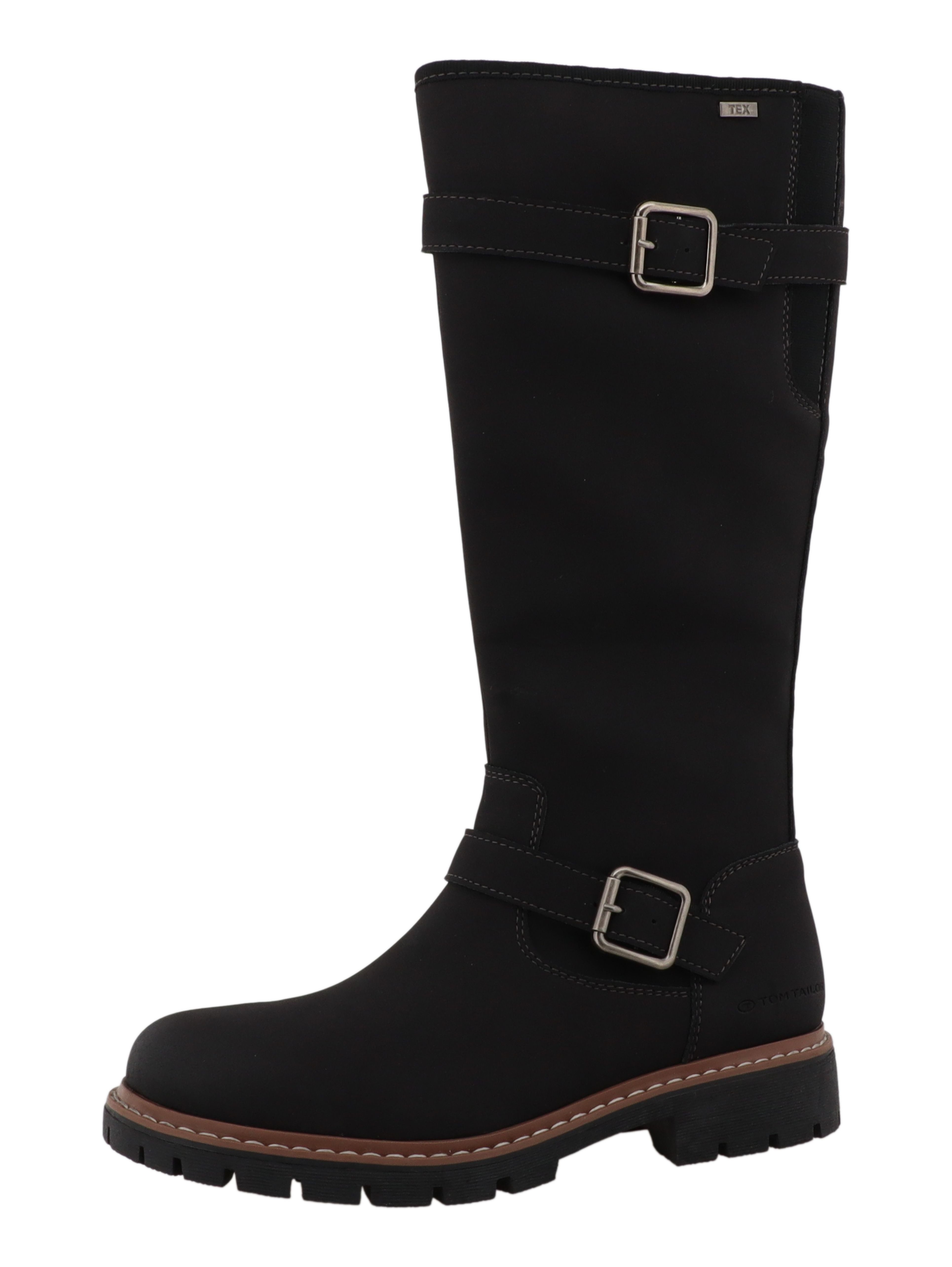 TOM TAILOR Winterstiefel Blockabsatz, Winterboots mit modischer Zierschnalle