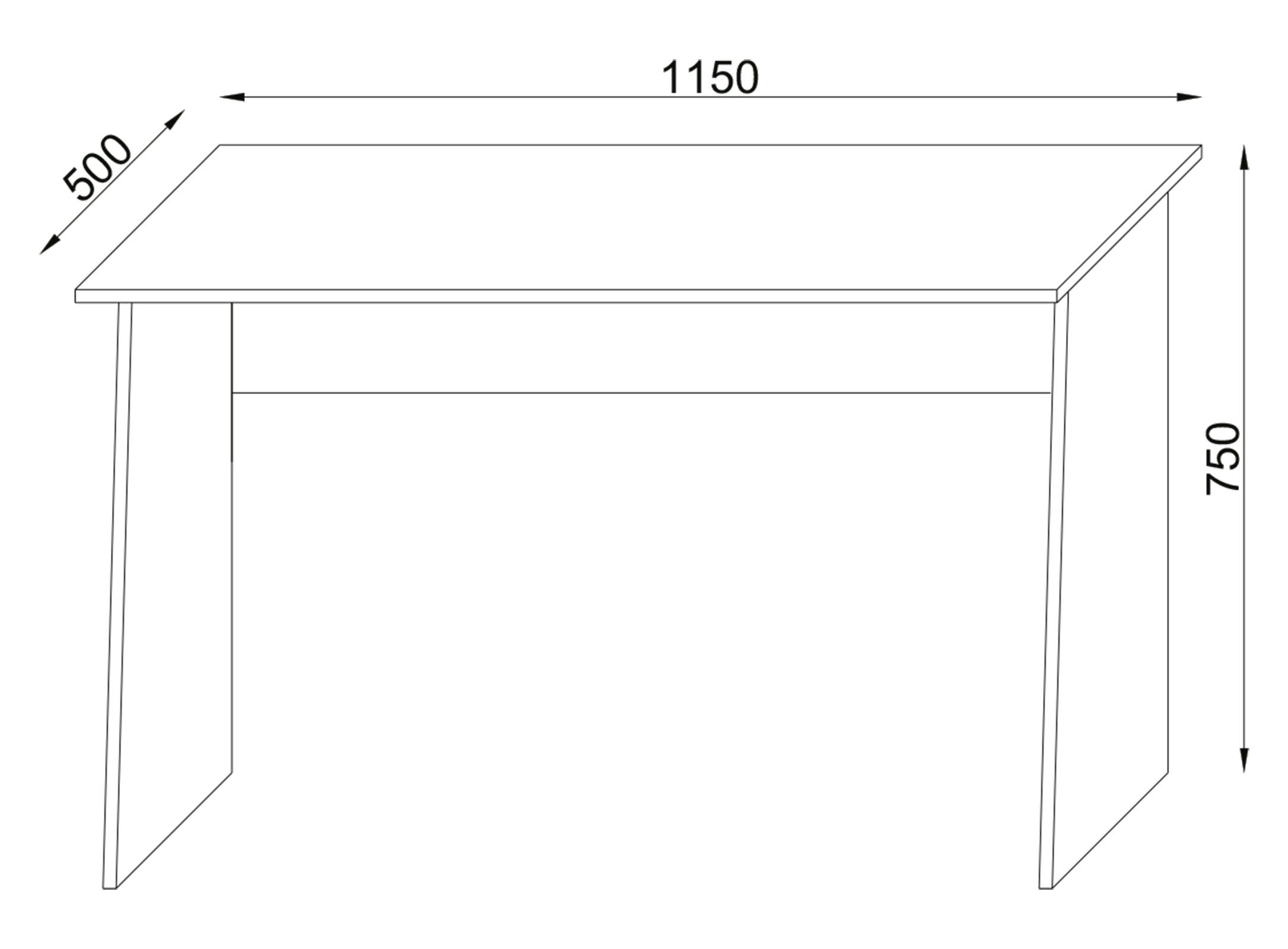 Beton-Optik Schreibtisch Holz Maxi VCM / Weiß Computertisch Schreibtisch Masola