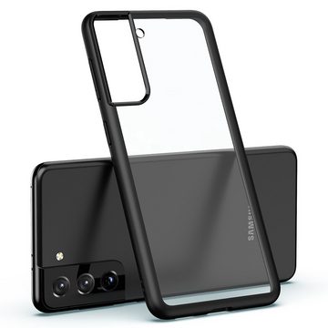 FITSU Handyhülle Case für Samsung Galaxy S22 Plus Hülle Transparent, Durchsichtige Handyhülle mit schwarzen Rahmen, Case mit Eckenschutz