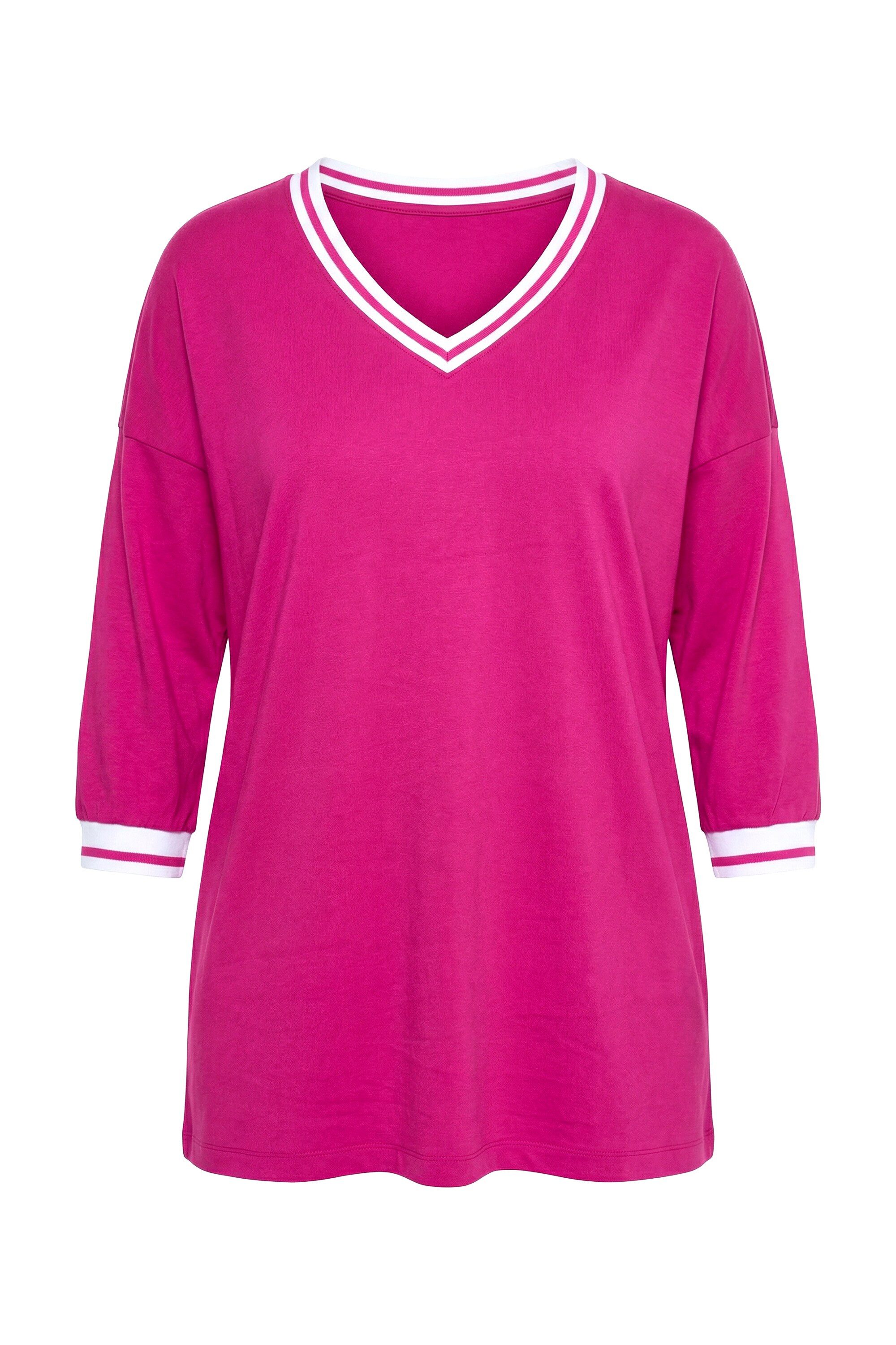 Angel of Style T-Shirt T-Shirt oversized Streifenbündchen 3/4-Ärmel günstig online kaufen