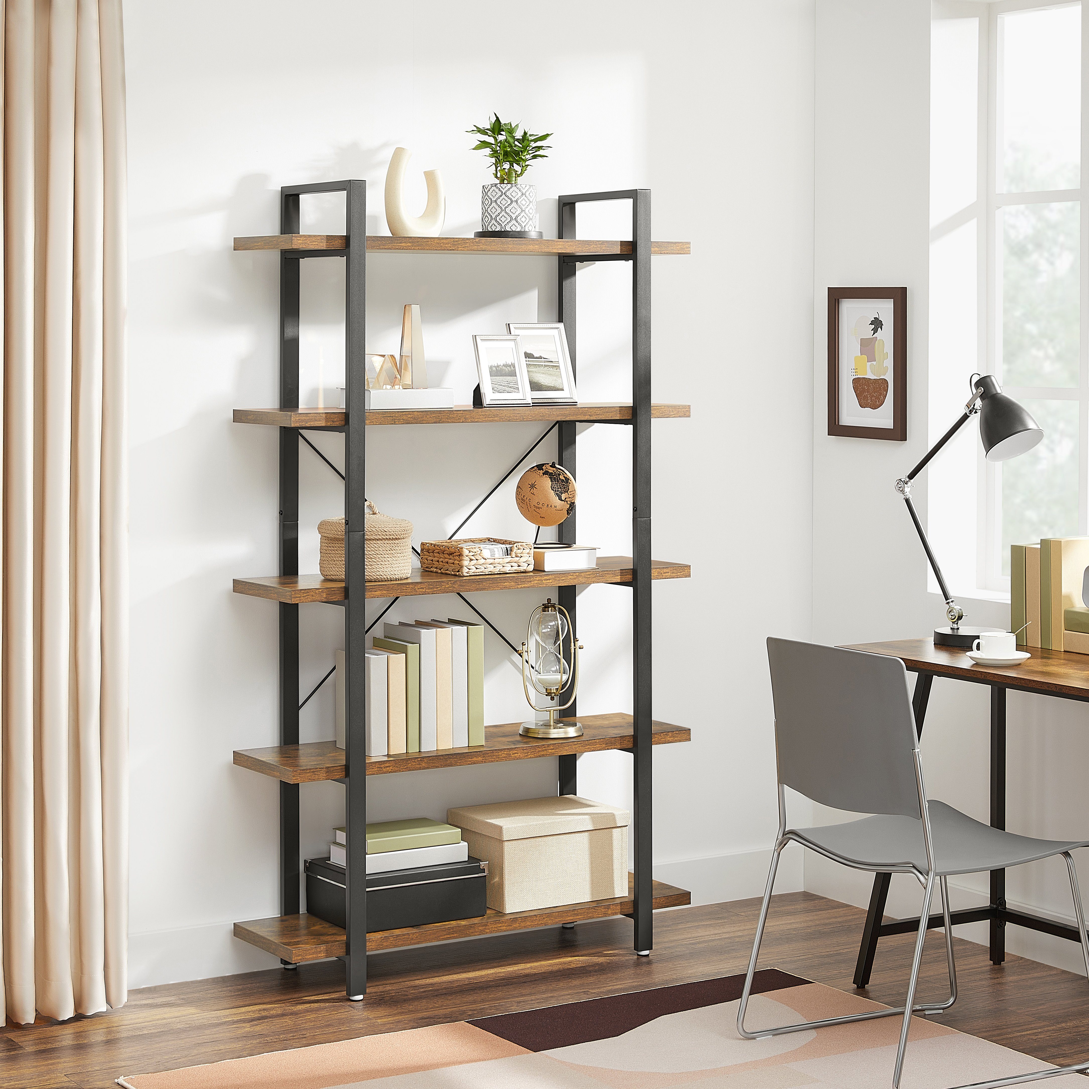 VASAGLE Bücherregal Standregal, mit 4/5 Ebenen, günstig online kaufen