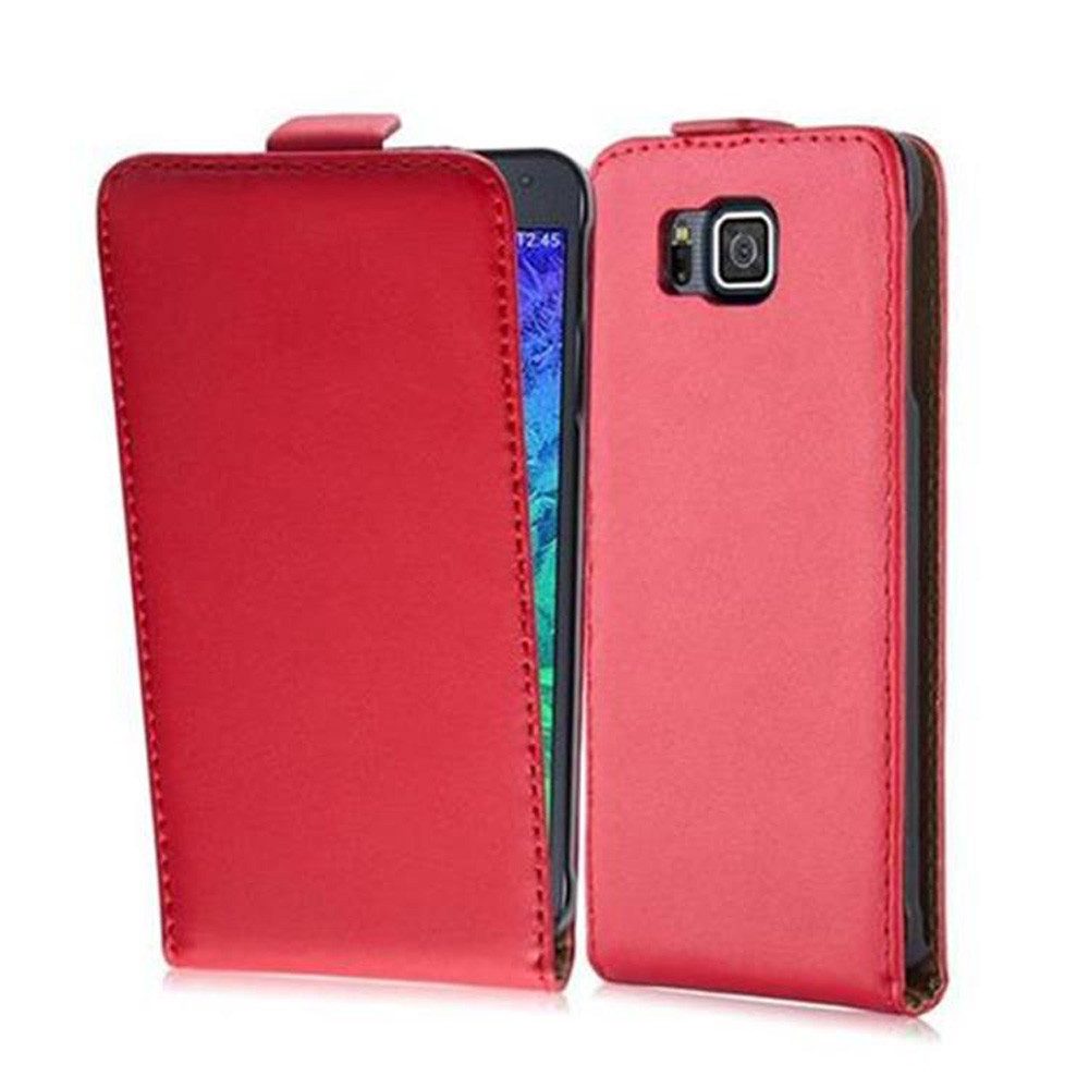 Cadorabo Handyhülle für Samsung Galaxy ALPHA Hülle Samsung Galaxy ALPHA, Klappbare Handy Schutzhülle - Hülle - mit Magnetverschluss