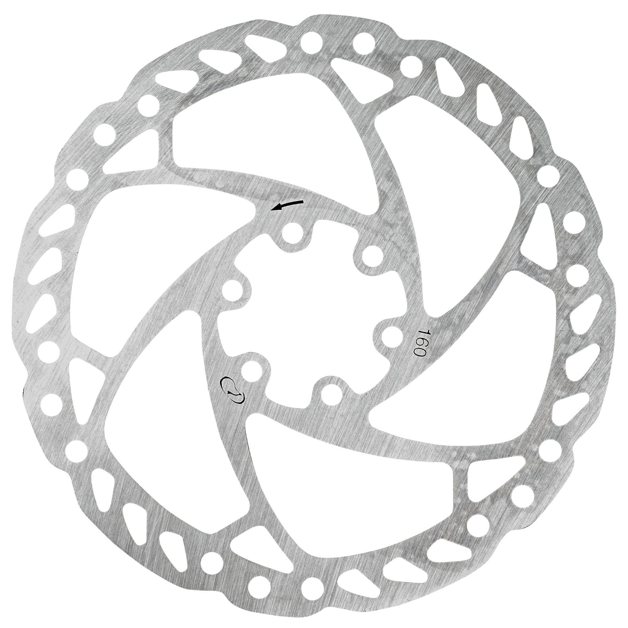 Zündapp Bremsscheibe Light Wave (1-St., mit Schrauben), Fahrrad Bremsscheibe 160 mm hydraulisch mechanisch Scheibenbremse