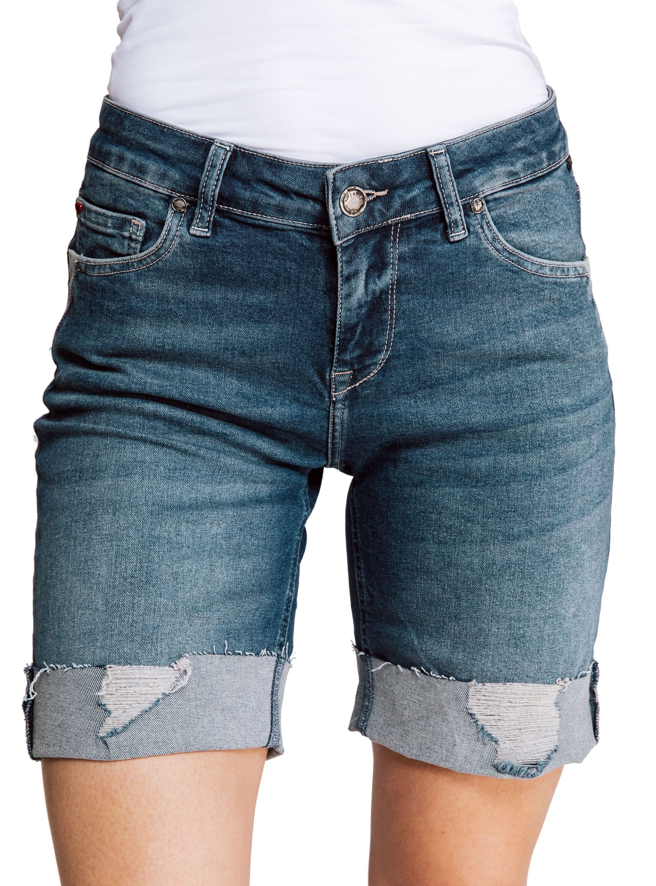 Zhrill Shorts Jeans Short NOVA Blue (0-tlg) angenehmer Tragekomfort