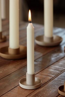 Ib Laursen Kandelaber, 2 Stück moderne skandic Stil Kerzenständer, aschgrau matt