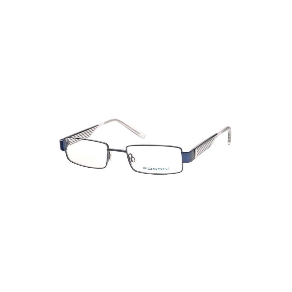Fossil Brillengestell Korrektionsfassung Brille Metall Kunststoff Blau 49/18/140 - OF1119400, Metall und Kunststoff