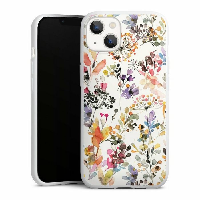DeinDesign Handyhülle Blume Muster Pastell Wild Grasses Apple iPhone 13 Silikon Hülle Bumper Case Handy Schutzhülle