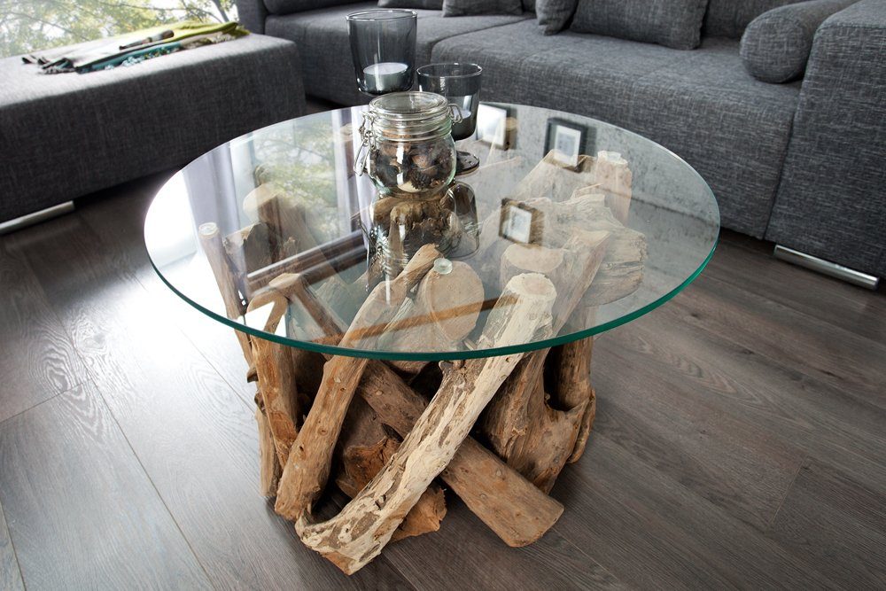 Glastisch Couchtisch Holz