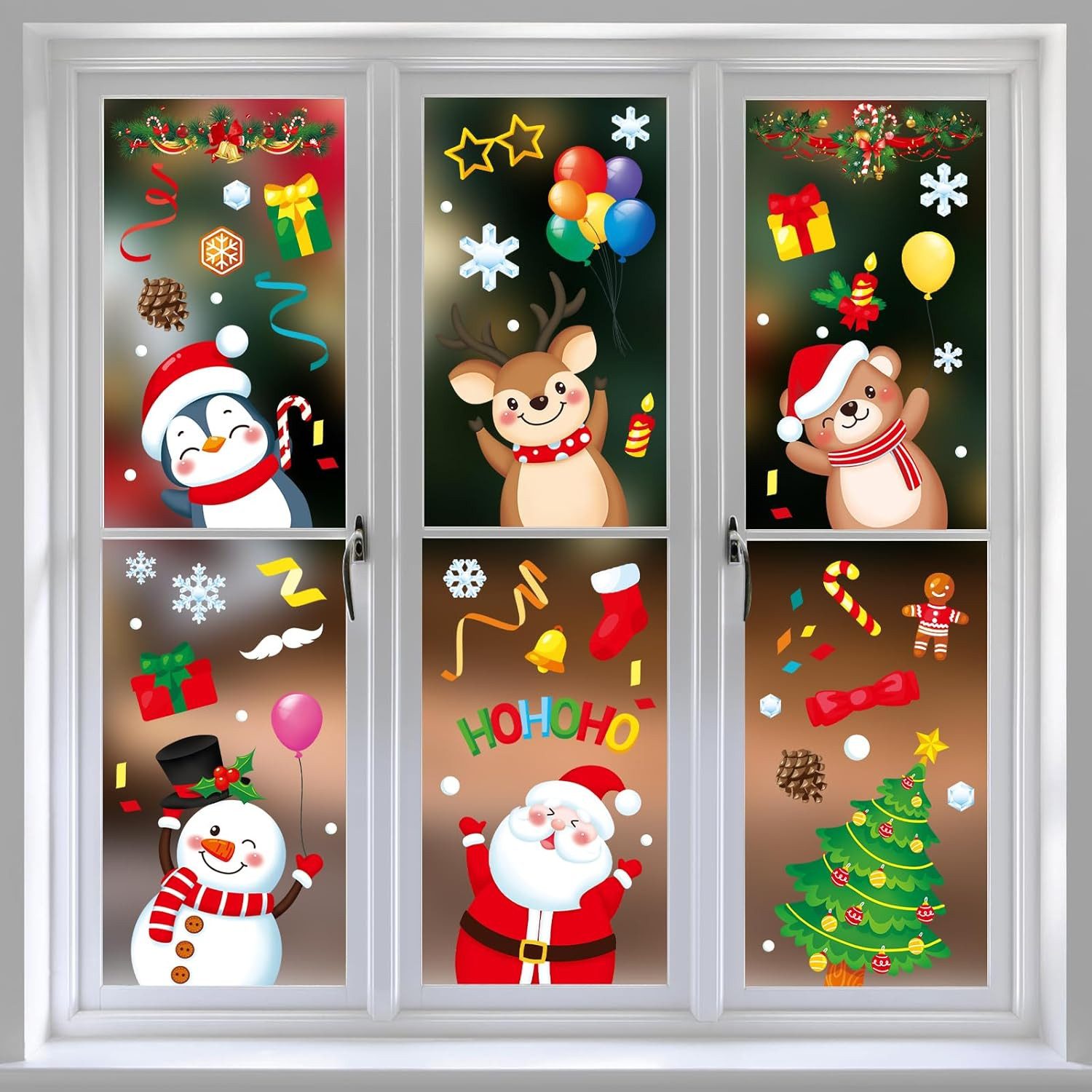 EXTSUD Fensterbild Weihnachtsdeko Fenster innen außen, günstig online kaufen