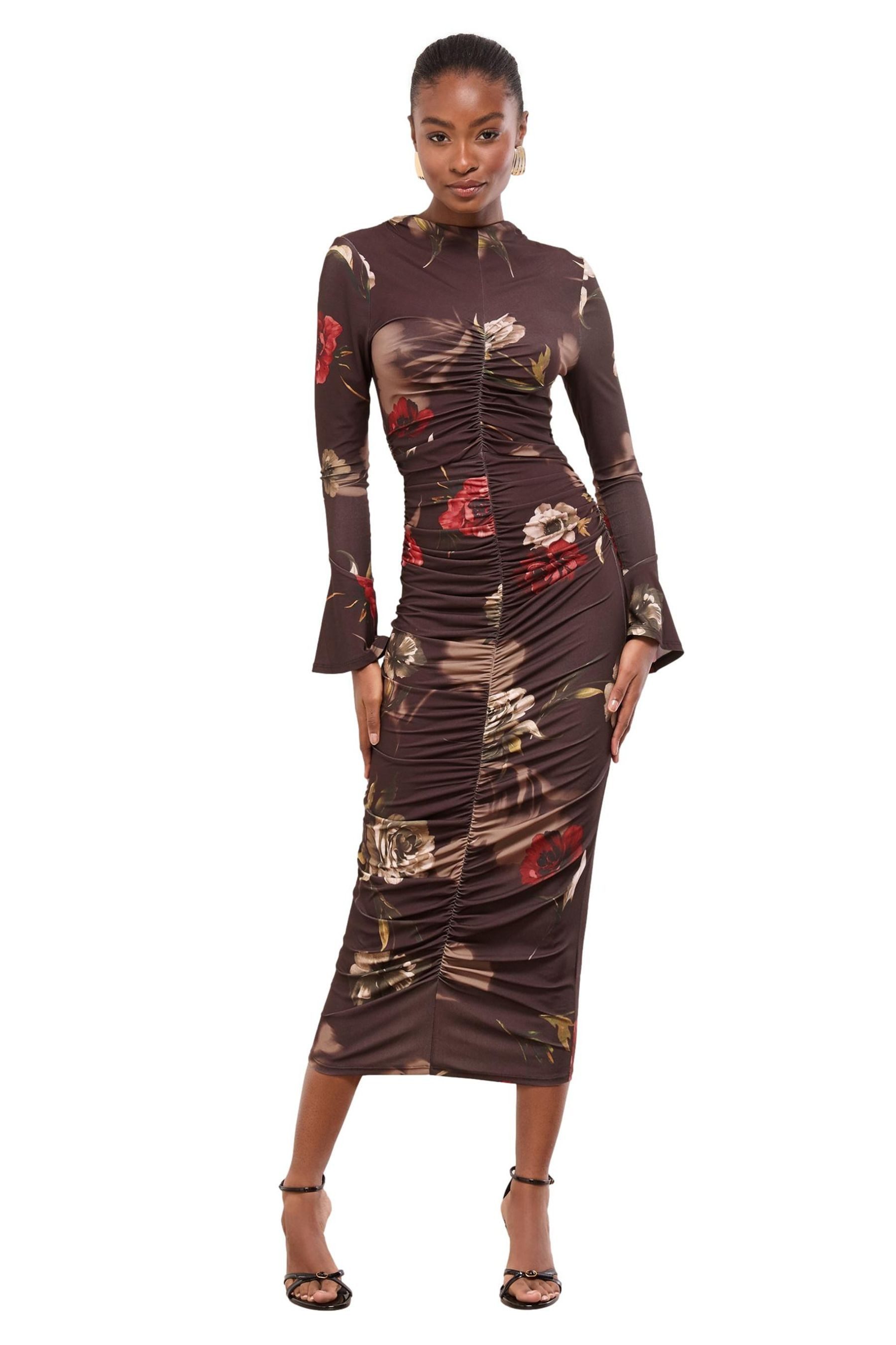 LIPSY Jerseykleid Lipsy Langärmliges, figurbetontes Jersey-Kleid (1-tlg) günstig online kaufen