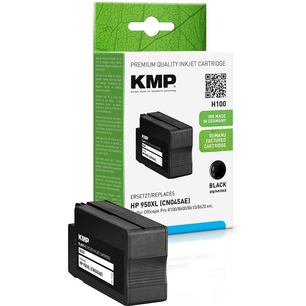 KMP 1 Tinte H100 ERSETZT HP 950XL - black Tintenpatrone (1 Farbe, 1-tlg)