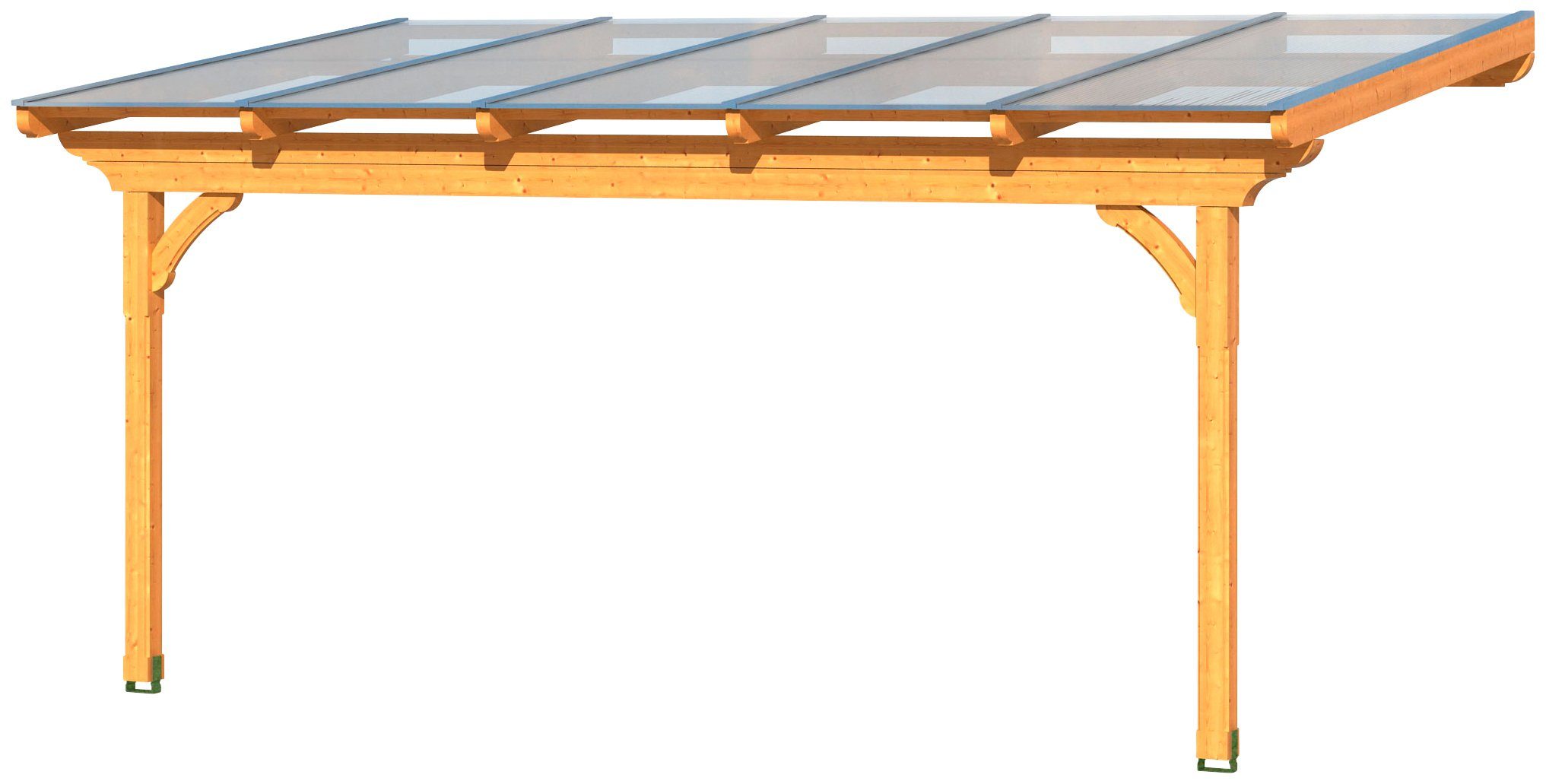 Skanholz Terrassendach Ravenna, BxT: 541x250 cm, Bedachung Doppelstegplatten, 541 cm Breite, verschiedene Tiefen