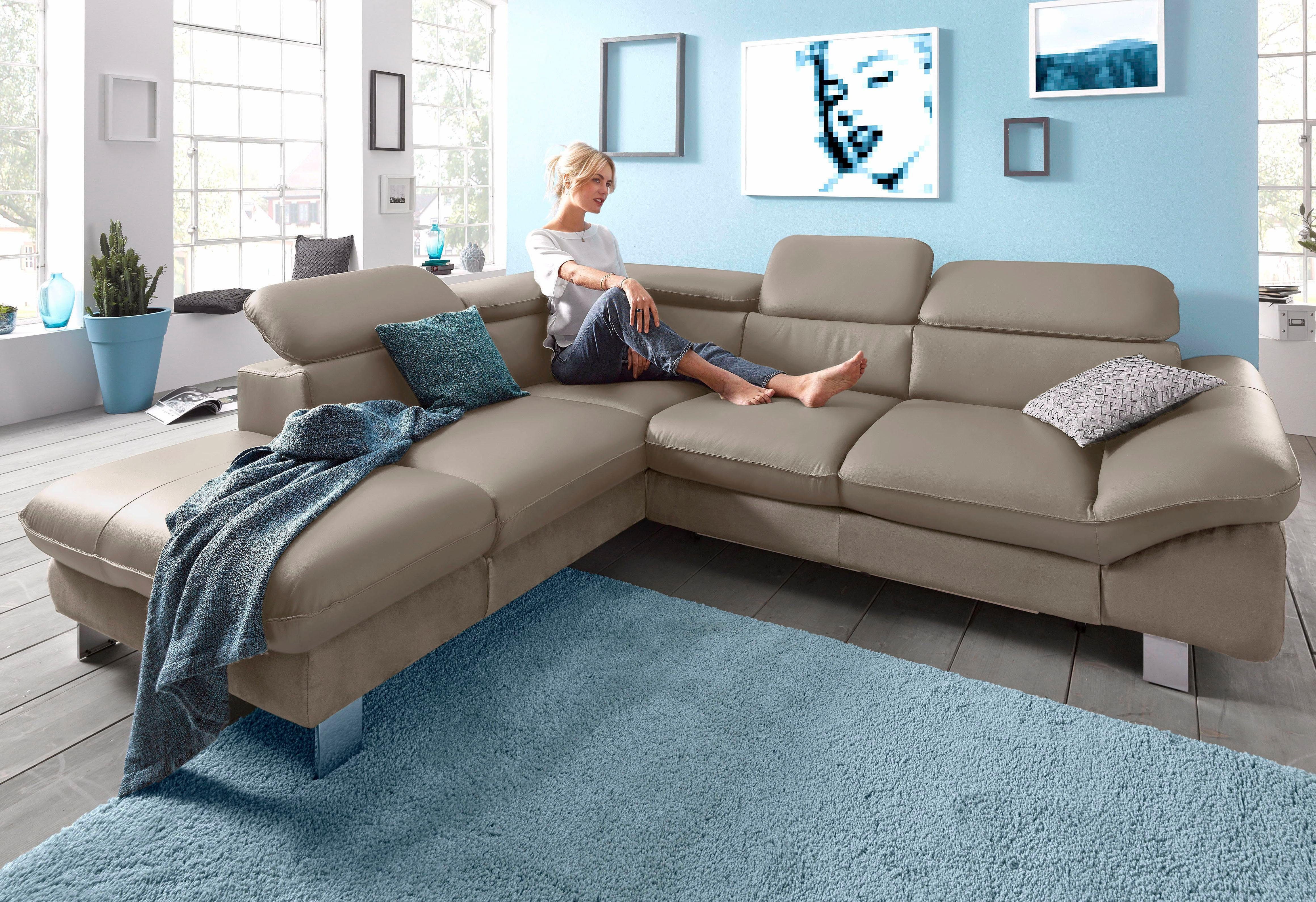 COTTA Ecksofa, mit Recamiere, wahlweise mit Bettfunktion ...