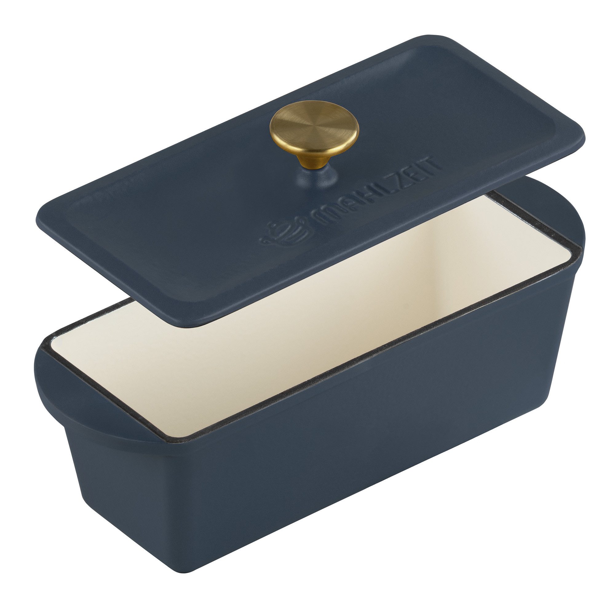 Mahlzeit Bräter Gusseisen, mit Deckel emailliert, 3 Liter, Blue Berry, Schmortopf, Gusseisen