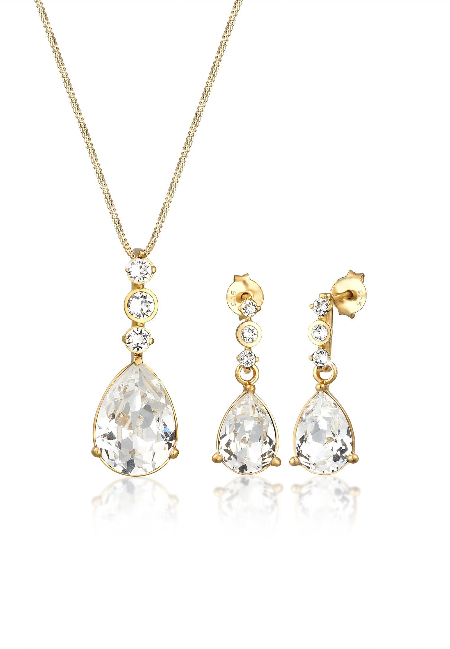 Elli Premium Schmuckset Set Tropfen Kristalle günstig online kaufen