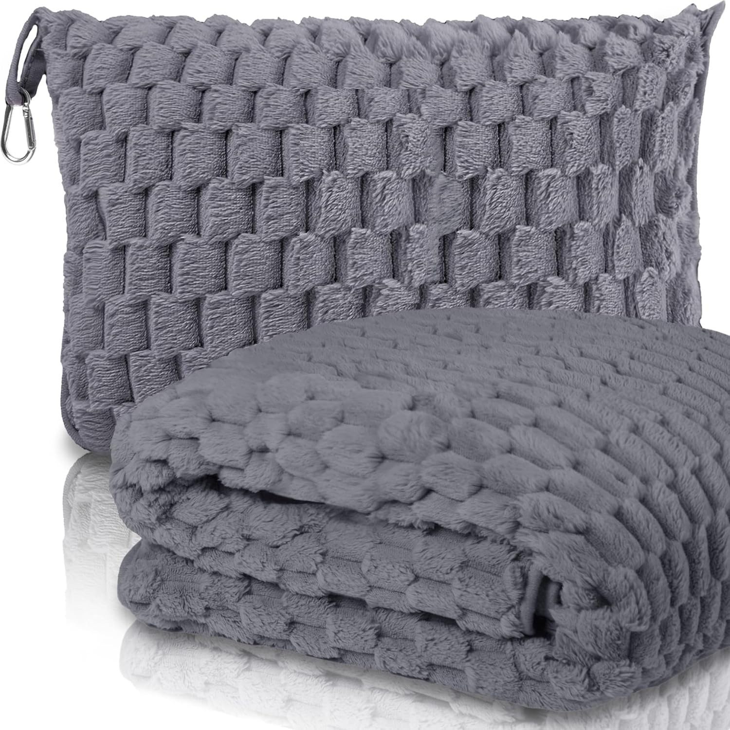 Auledio Reisekissen Packbare Reisedecke & Kissen – für Flugzeug, Auto (Erw. günstig online kaufen