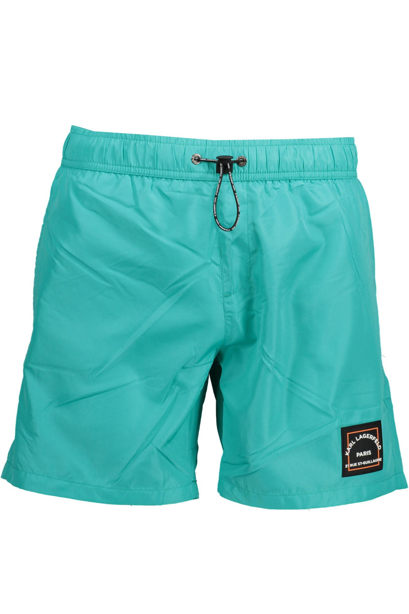 KARL LAGERFELD Badeshorts Herren Badeshorts grün - Mittellang, elastisch mit Kordelzug & Tasche