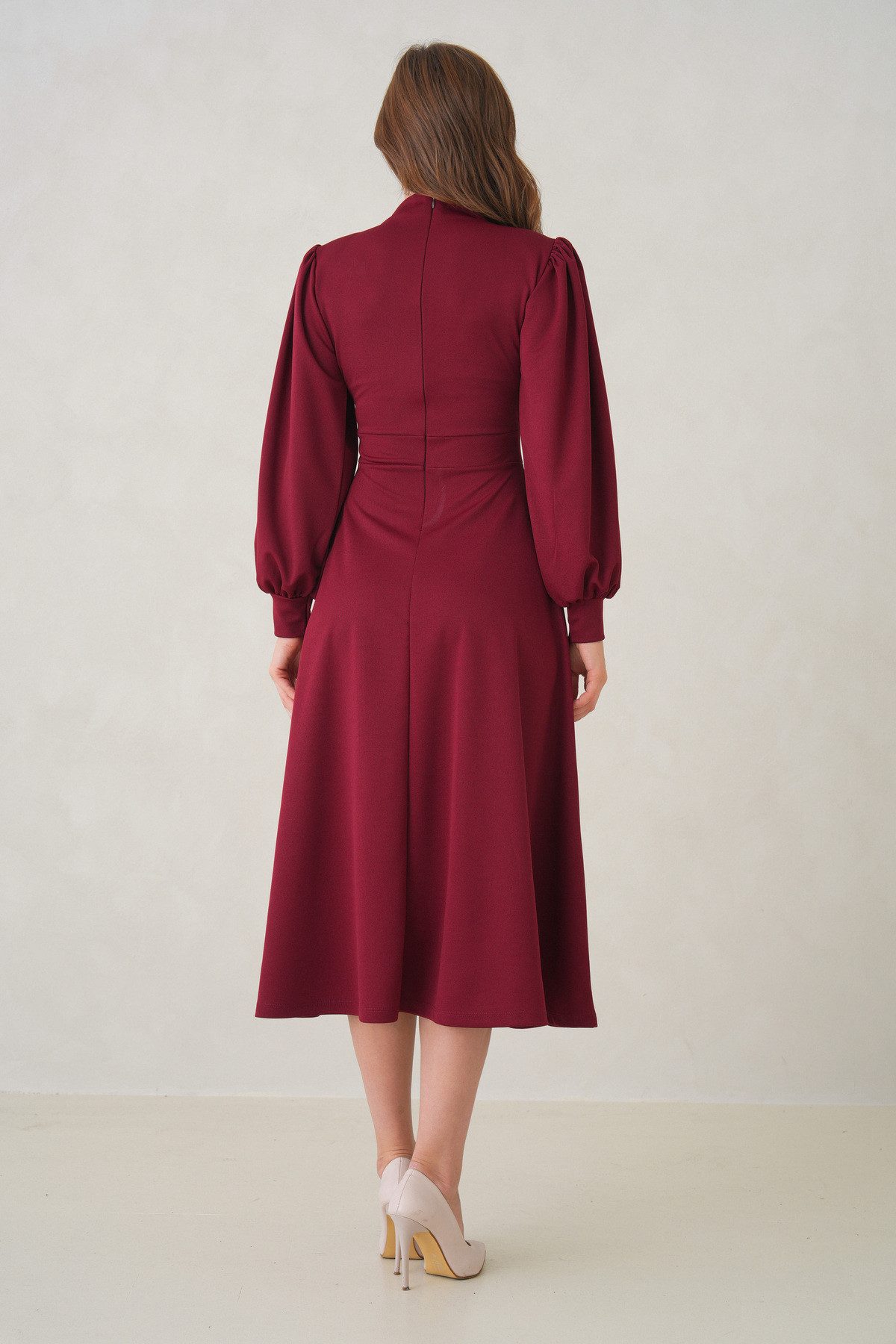 WOMAN VISION Midikleid Langärmeliges, ausgestelltes Midikleid – Bild 3 von 4