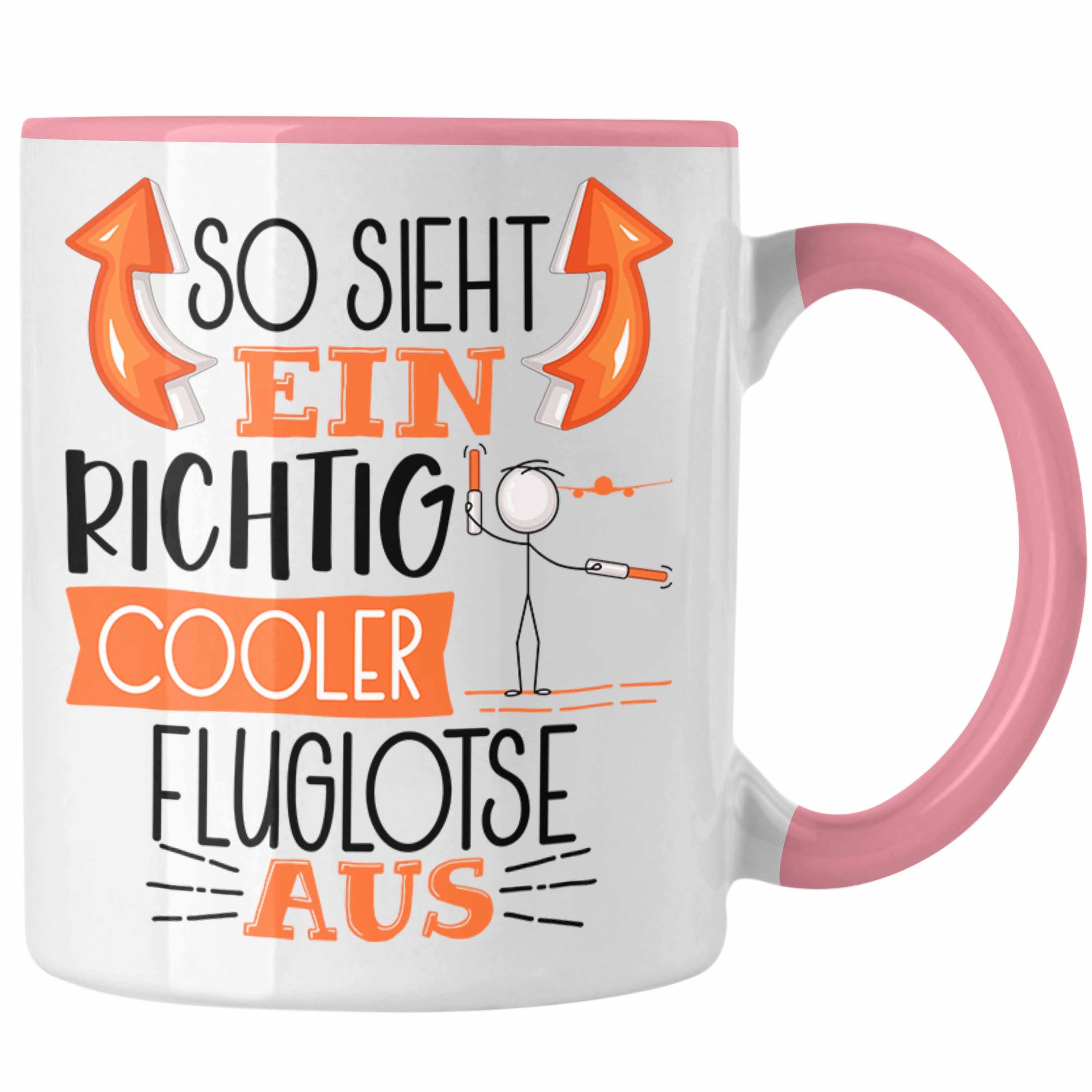 Trendation Tasse Fluglotse Tasse Geschenk So Sieht Ein Richtig Cooler Fluglotse Aus Ge Rosa