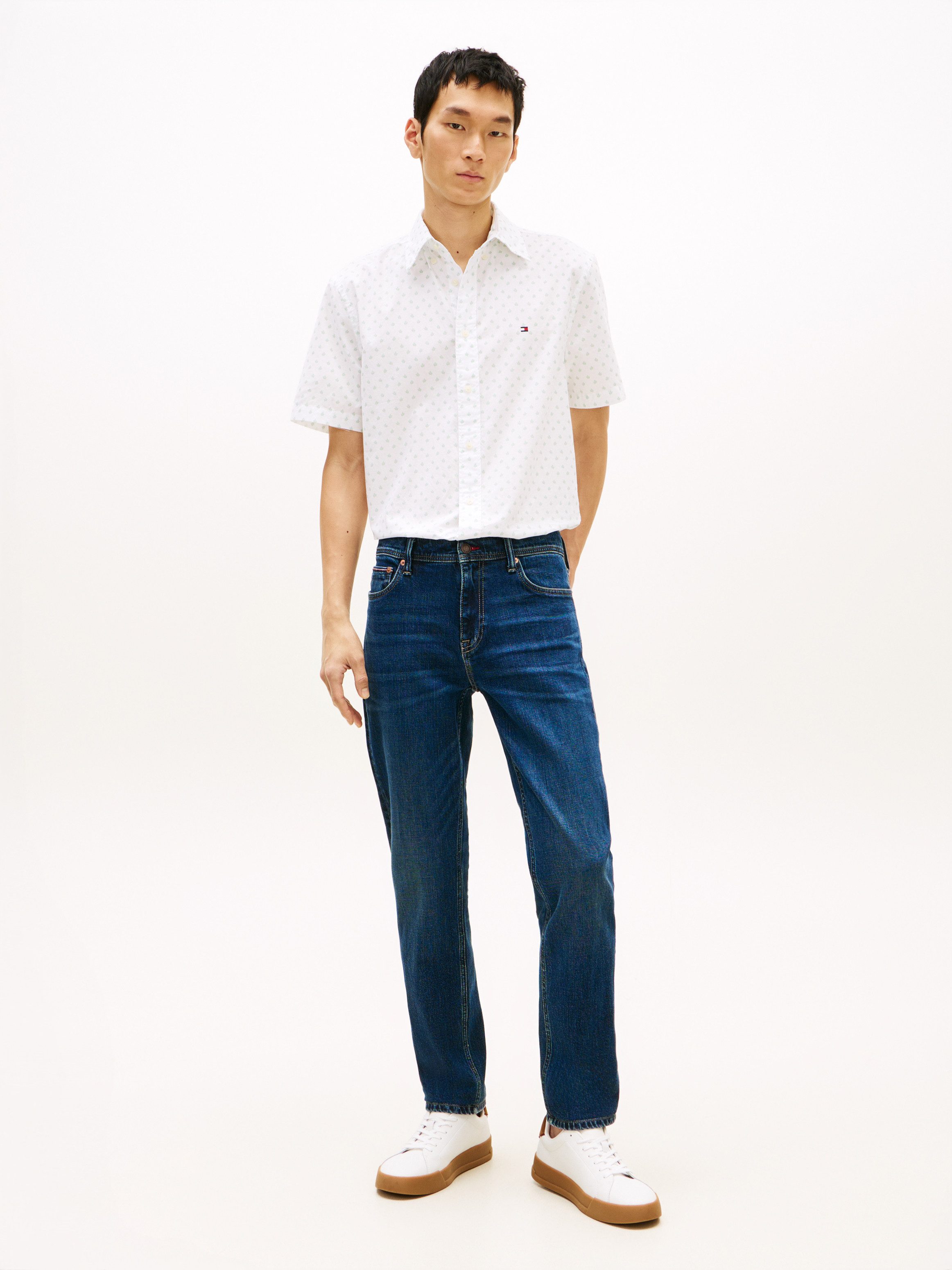 Tommy Hilfiger Kurzarmhemd FLEX POPLIN PRINT Regular Fit