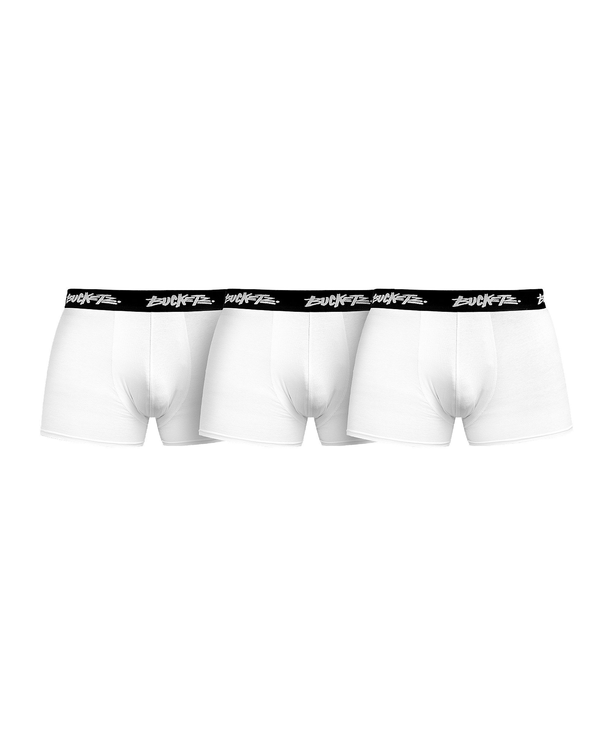 Bucketz Jogginghose Bucketz Triple-Team Boxershort Weiß Shorts Herren