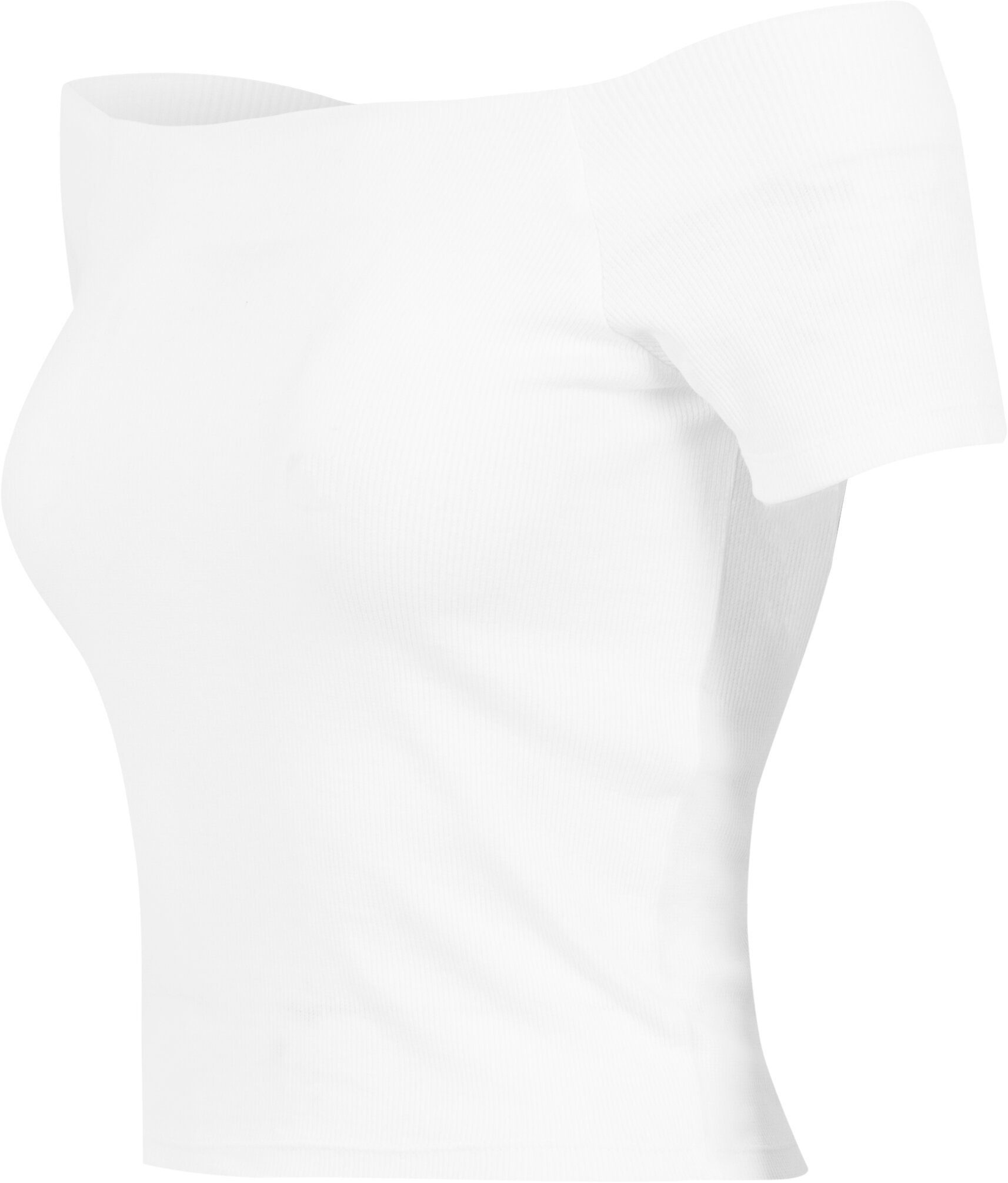 CLASSICS Damen URBAN white Ladies Rib Off T-Shirt Tee Shoulder (1-tlg)