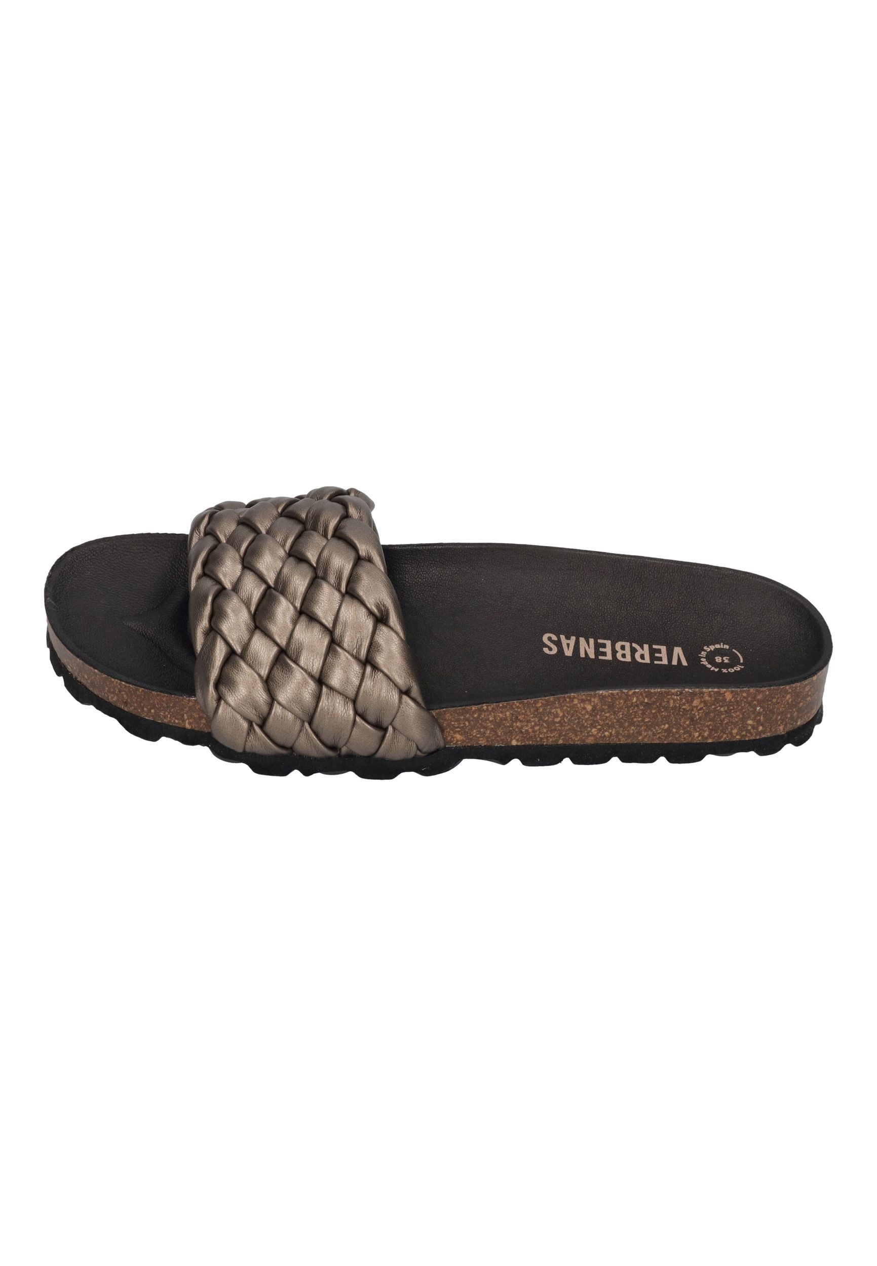 VERBENAS RICA trenza soft metal Pantolette Plomo