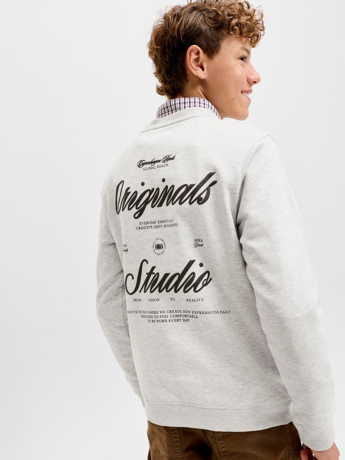 Jack & Jones Junior Sweatshirt Jornorrebro Typo Back Sweat Cn Jnr