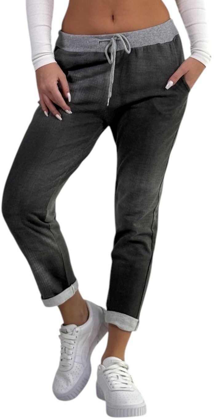 Mississhop Chinohose Damen Hose Blumen Jogginghose Baumwolle gemustert M. 287