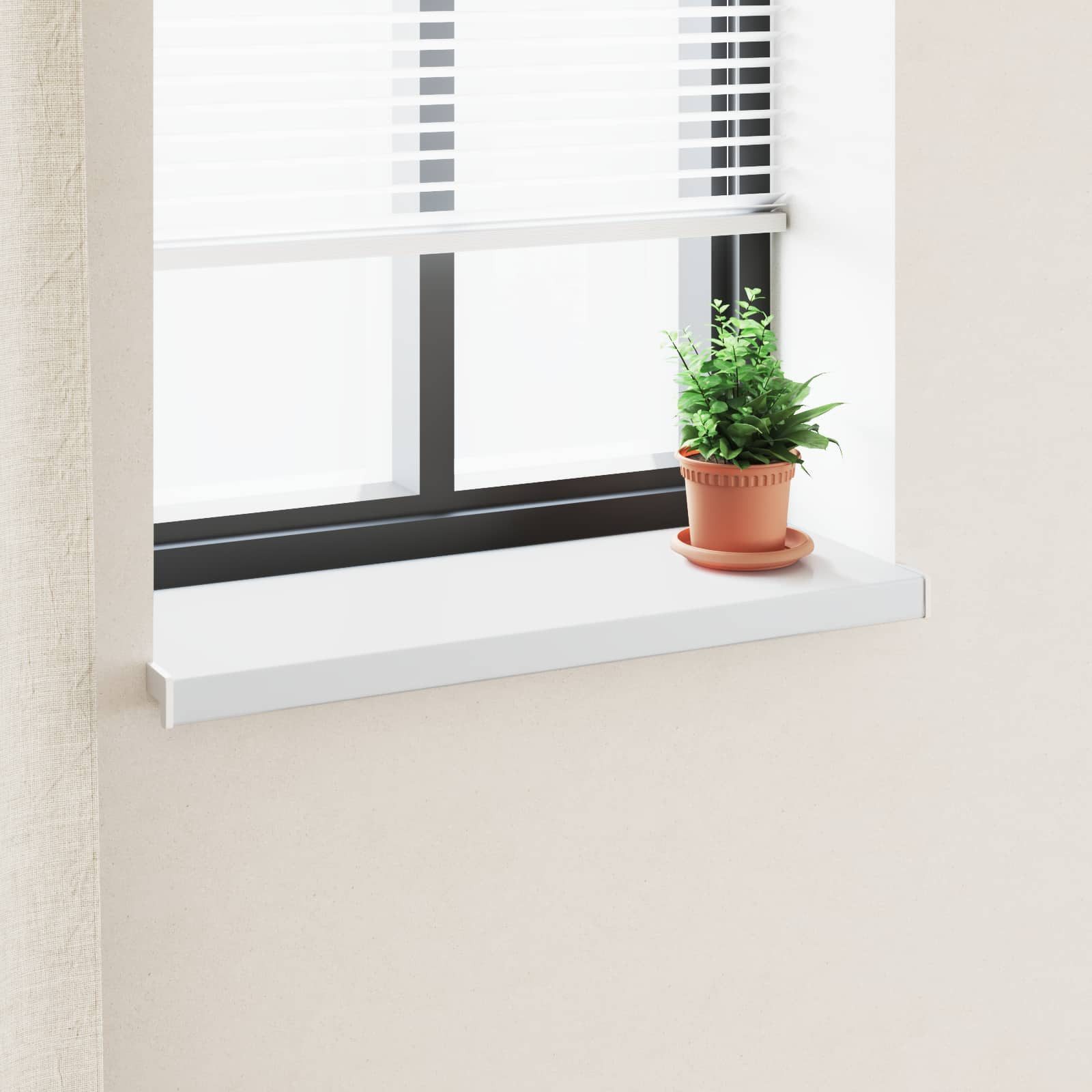 vidaXL Fensterbank Fensterbank Weiß 80 x 35 x 4,5 cm PVC