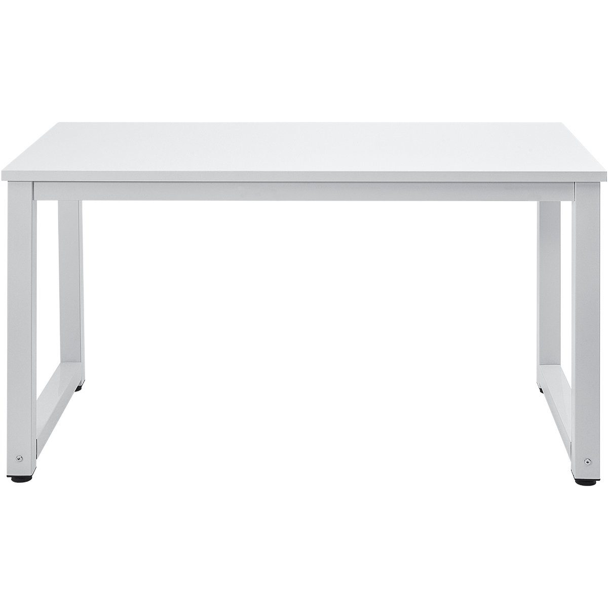 Aufbau weiß Schreibtisch | Farben | Stahlgestell Bürotisch verschiedenen Weiß PC einfacher in Tisch Merax Computertisch Arbeitstisch, weiß