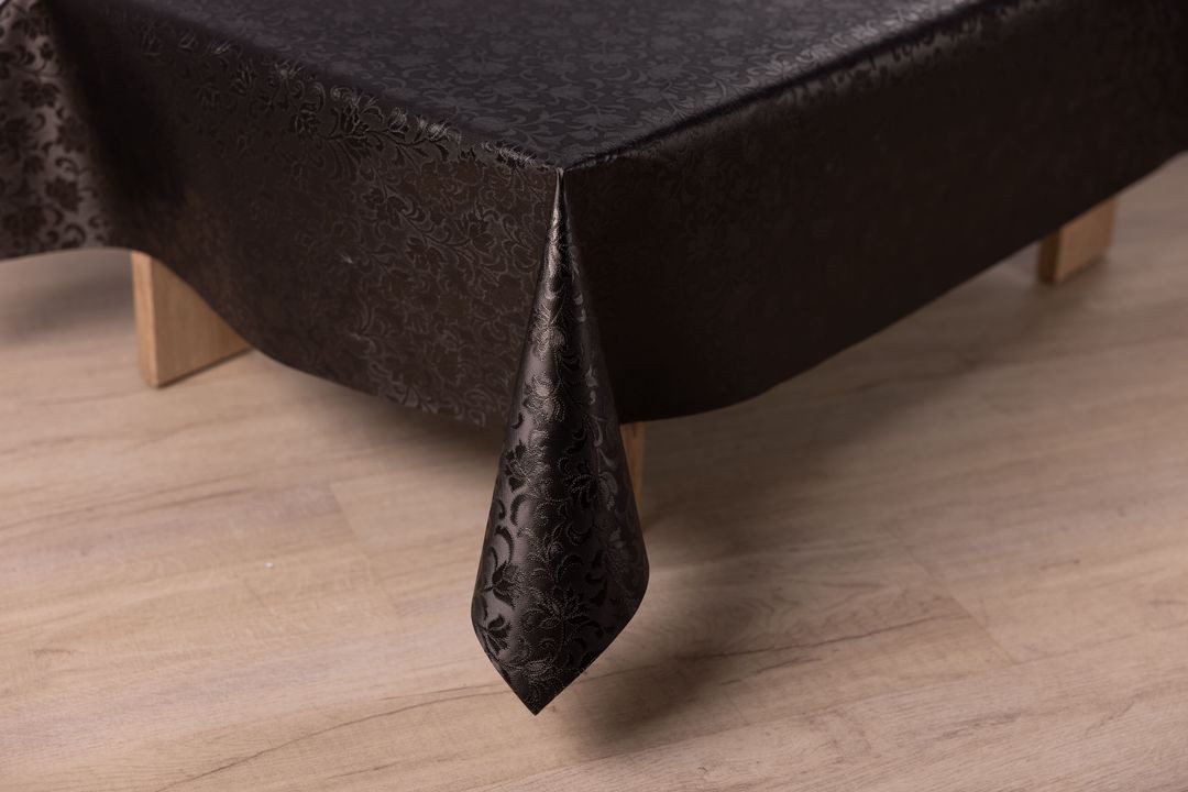 laro Tischdecke Wachstuch-Tischdecken Geprägt Schwarz rechteckig günstig online kaufen