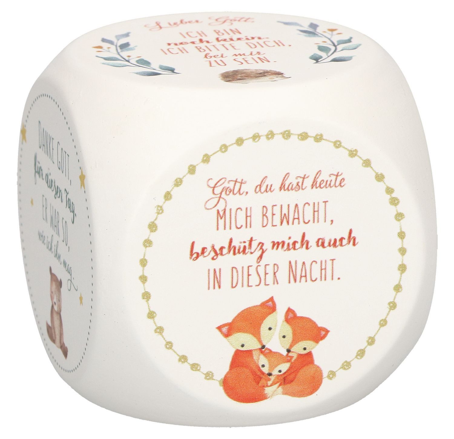 Grußkarte Gute Nacht, kleiner Schatz Gebetswürfel