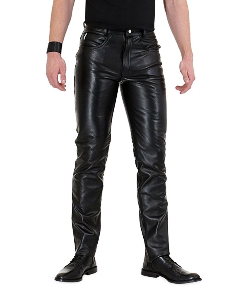 Lederhose Bockle® NEW Bopo Tube Lederhose Lederjeans echte Lederhose Herren