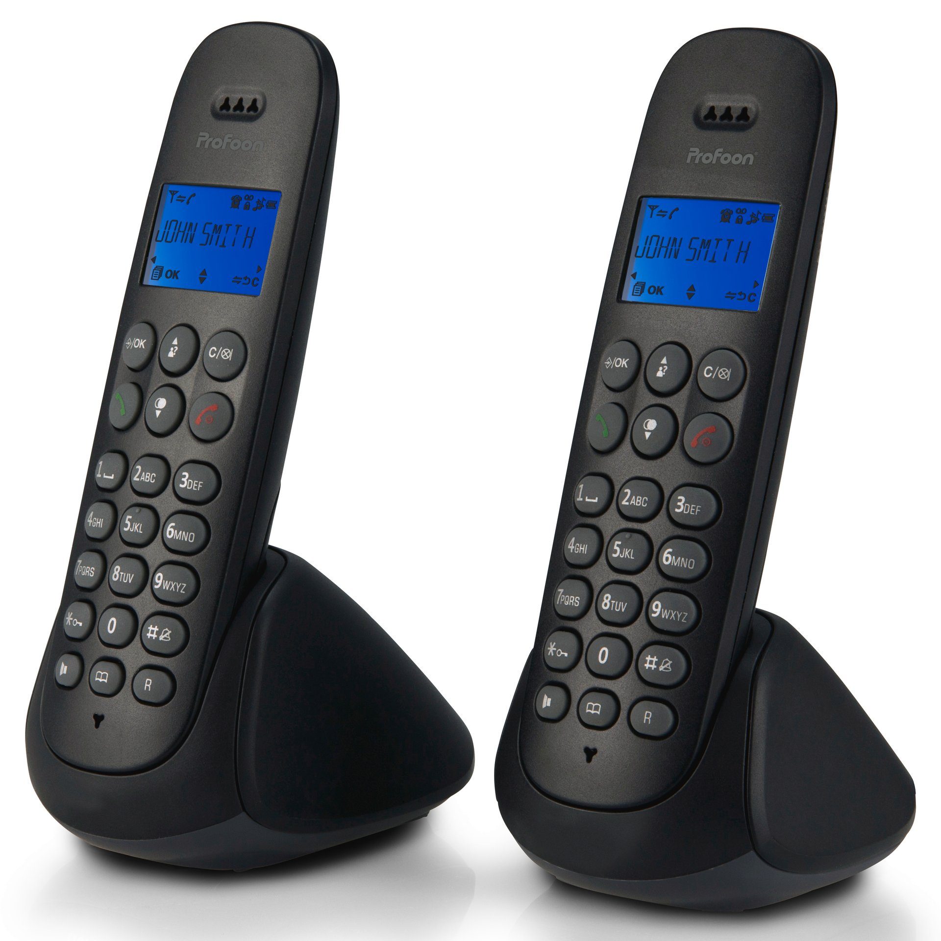 Profoon PDX-320 - DECT-Telefon mit 2 Mobilteilen Schnurloses DECT-Telefon