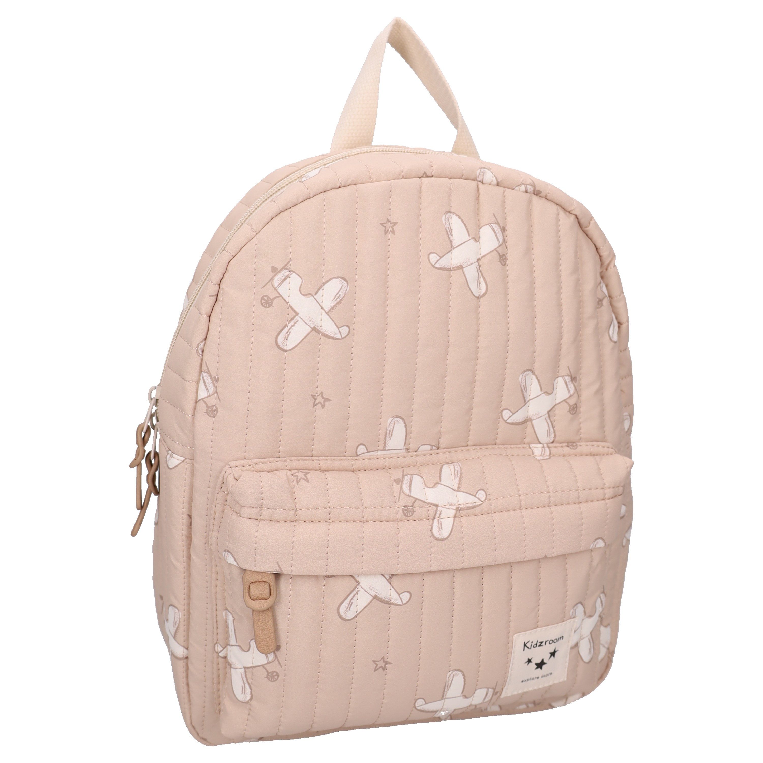 Kidzroom Kinderrucksack Rucksack Wonderful Worlds beige mit Doppelreißverschluss