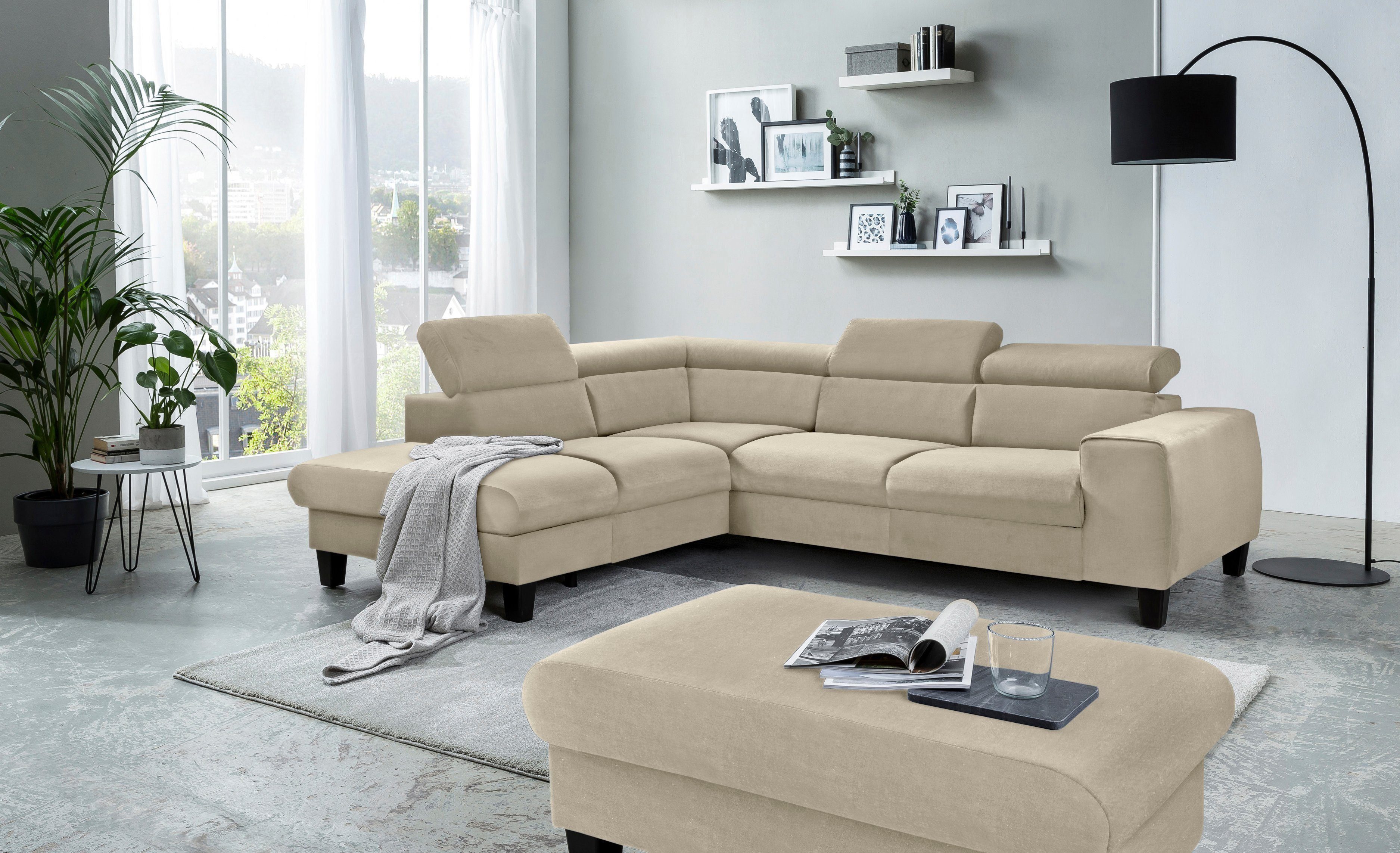 COTTA Polstergarnitur Morven L-Form, (Set), Set bestehend aus: Ecksofa mit günstig online kaufen