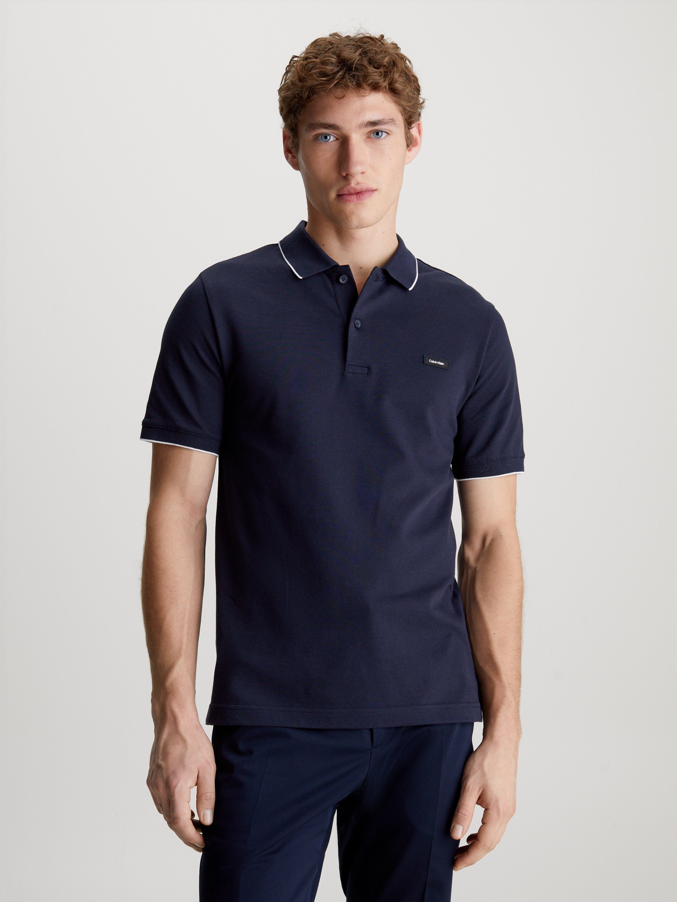 Calvin Klein Poloshirt STRETCH PIQUE TIPPING günstig online kaufen