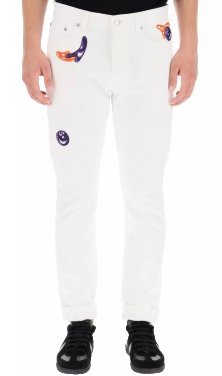Dior 5-Pocket-Jeans DIOR HOMME X KENNY SCHARF – Limitierte Designer-Hose mit Stickereien Limitierte Designer-Edition von Dior Homme