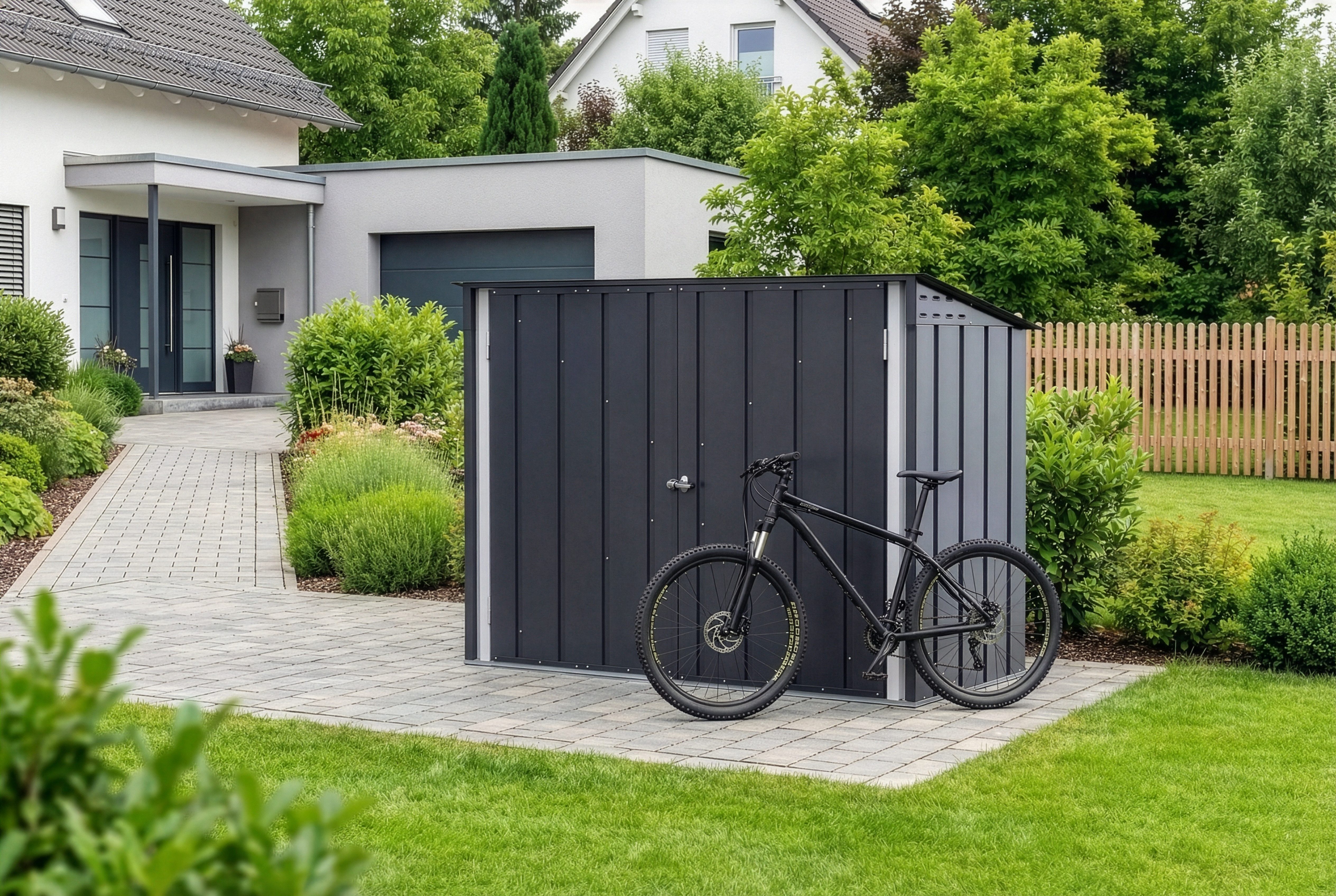 DURAMAX Garage DURAMAX Fahrradgarage 2x1m, in Grau