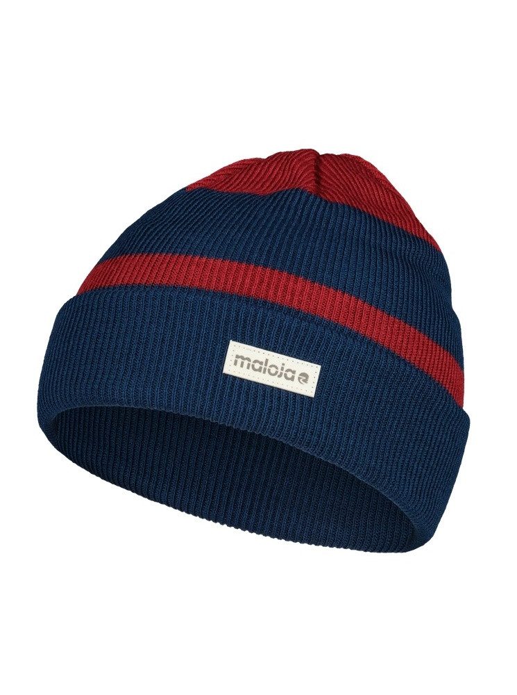 Maloja Strickmütze (Beanie) Vittorio - dunkelblau/rot