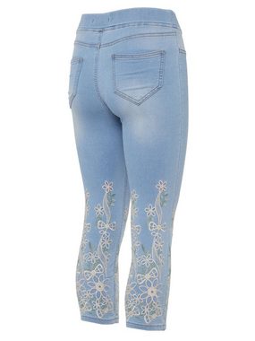 Body Needs Sweatjeans Jeggings figurbetont mit Saumstickerei