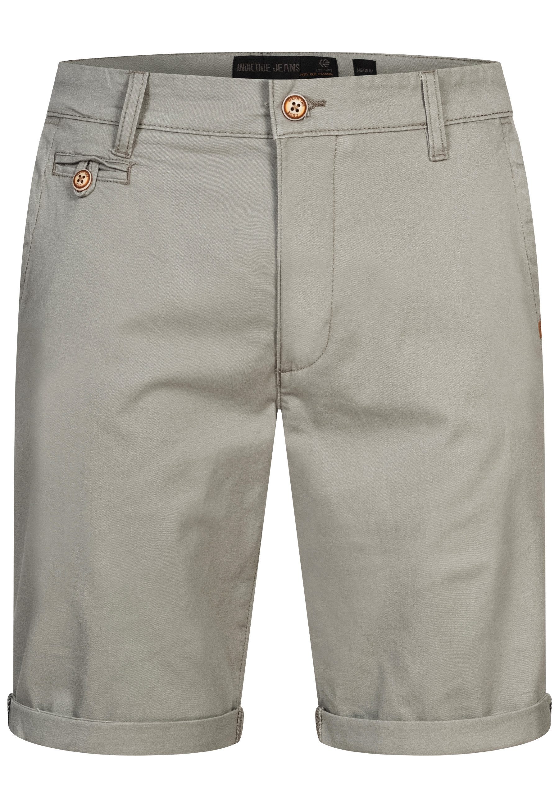 Indicode Chinoshorts Herren Cuba Chino Shorts Herrenshorts aus Baumwollgemisch