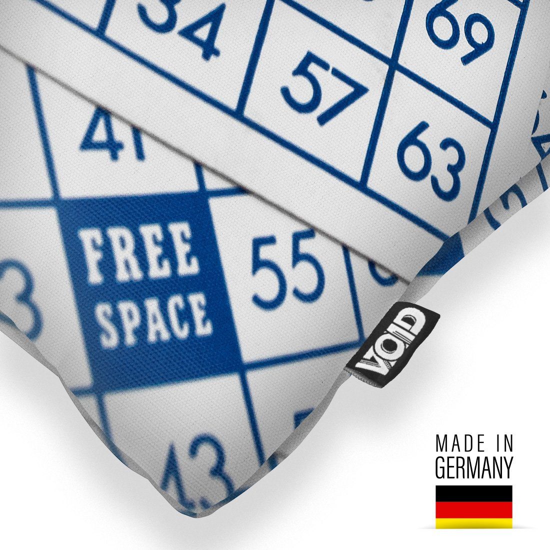 Gewinn Lotto Zahlen Kissenbezug, Karte Bingo Altenheim Retro Oma VOID Brett Spiel Spiel Rentner Glücksspiel Gewinnspiel Glück (1 Opa Sofa-Kissen Stück), Freizeit