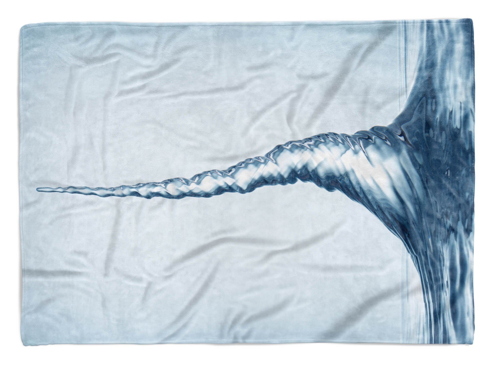 Sinus Art Handtücher Handtuch Strandhandtuch Saunatuch Kuscheldecke mit Fotomotiv Wasser Blau Wirbel, Baumwolle-Polyester-Mix (1-St), Handtuch | Saunahandtücher