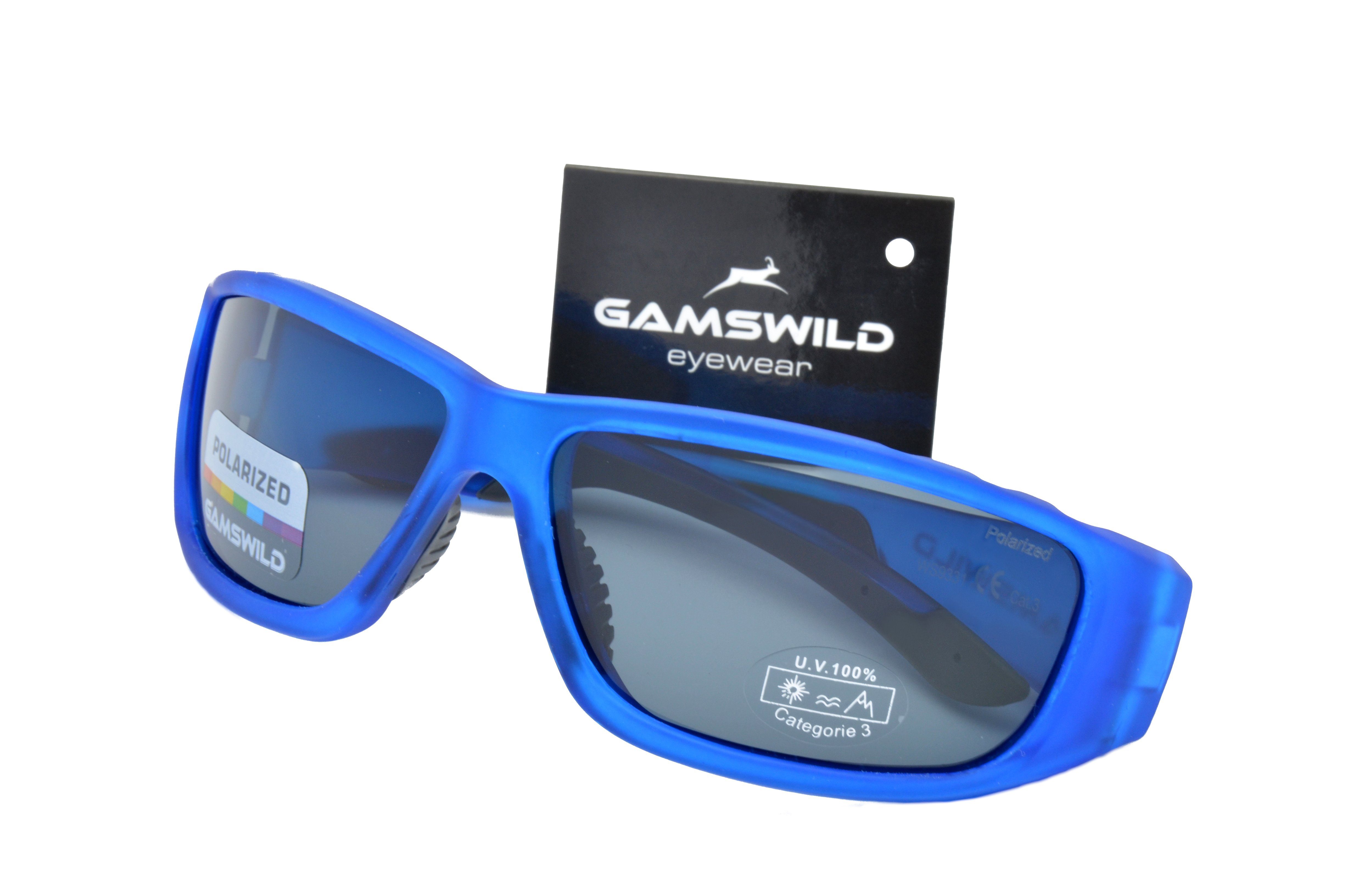 Gamswild Sonnenbrille WS9331 Sportbrille Damen grün, blau halbtransparente Unisex polarisiert rot, Herren Skibrille Fahrradbrille Fassung