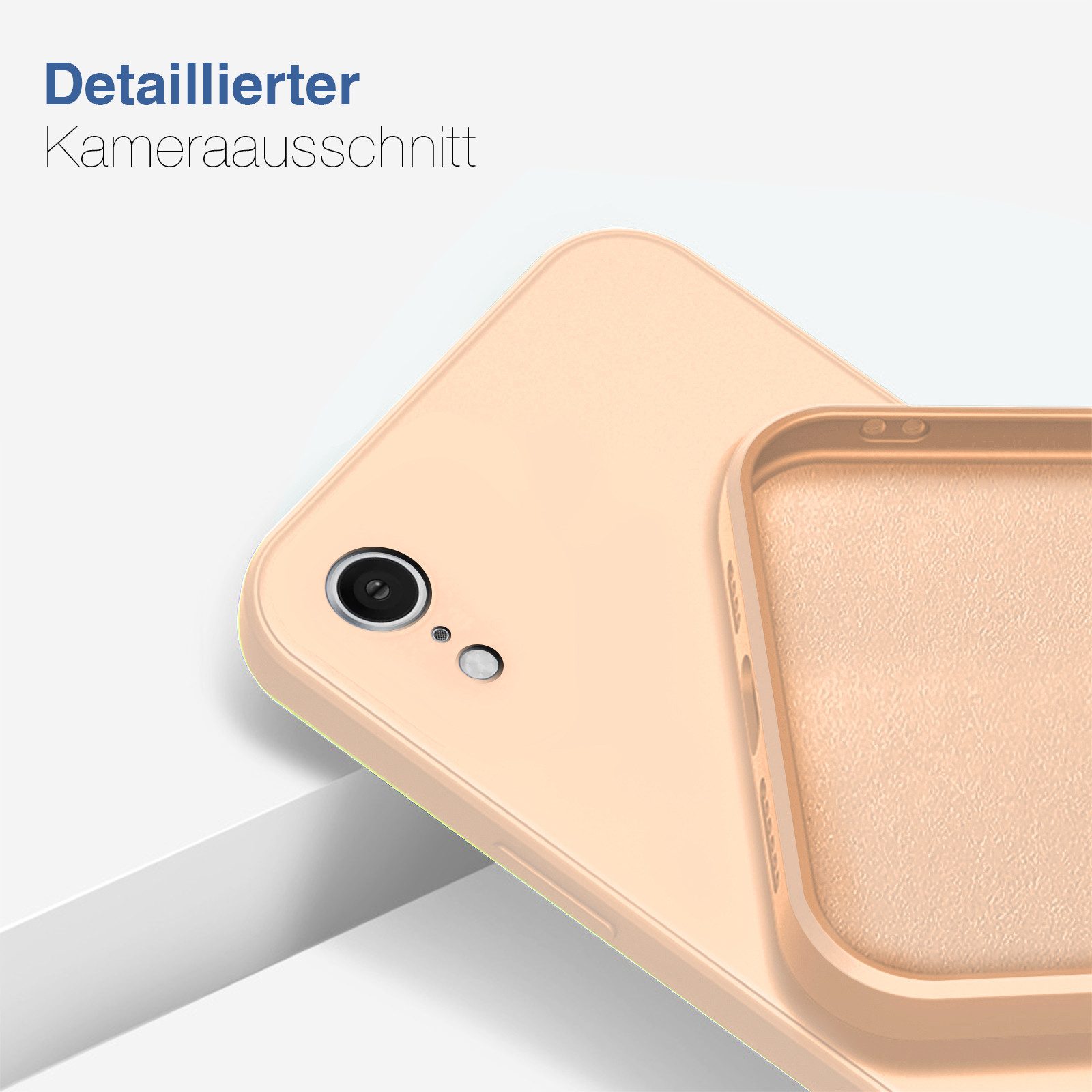 Tec-Expert Handyhülle SoftGrip Cover Hülle für Apple iPhone XR, Handy Case Bumper integrierter Kameraschutz flexibel